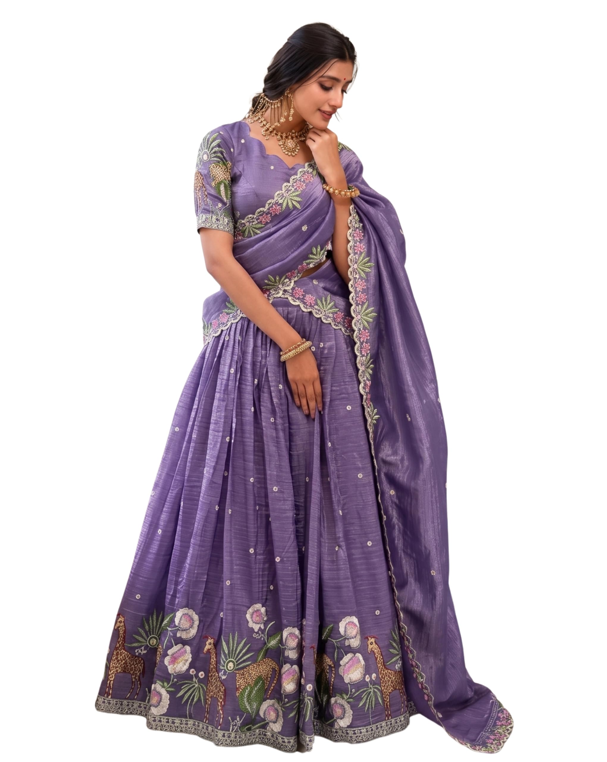 rukha fab Designer Embroidered Lehenga Choli for Women with Dupatta | Wedding & Bridal Wear Ethnic Lehenga Set | Heavy Traditional Indian Outfit-picture-34