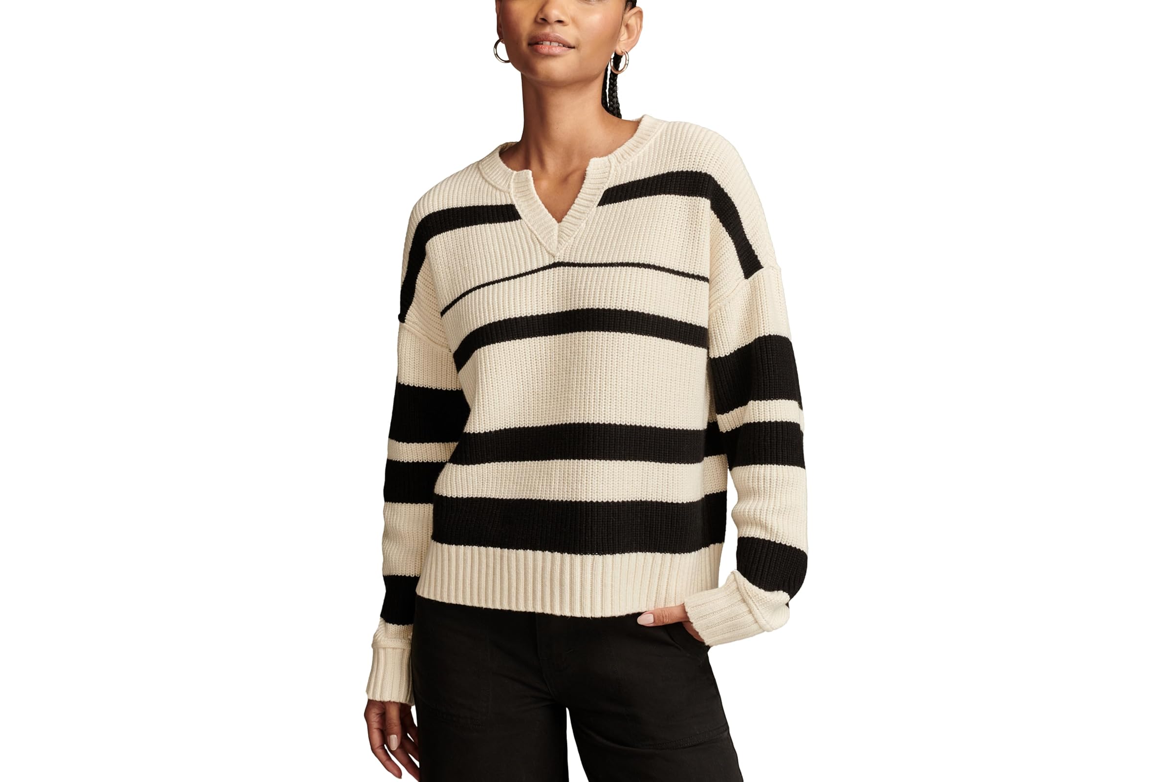 Lucky Brand Notch Neck Pullover
