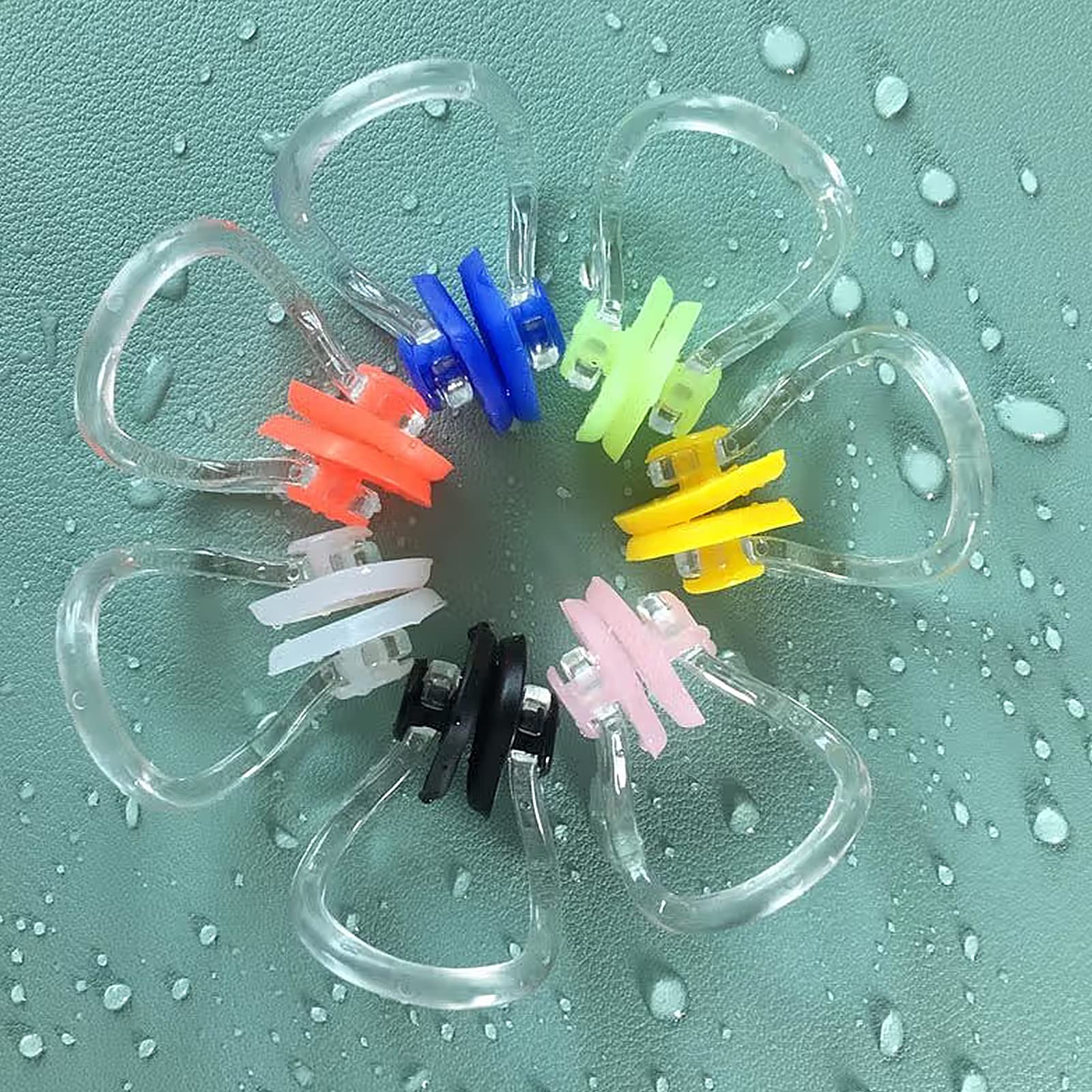 16 Pezzi Tappi per Naso da Nuoto Tappanaso per Piscina in Silicone Clip per Naso da Nuoto Tappi Tappa Naso Nuoto Clip per Bambini Adulti Principianti (8 Colori)