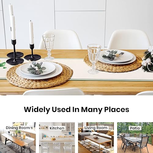 Miniatura 18 de JOOCAR Telas de tapicería de búfalo verde a cuadros Luck Sharmrock San Patricio, camino de mesa de 72 pulgadas de largo, gnomo de amor, camino