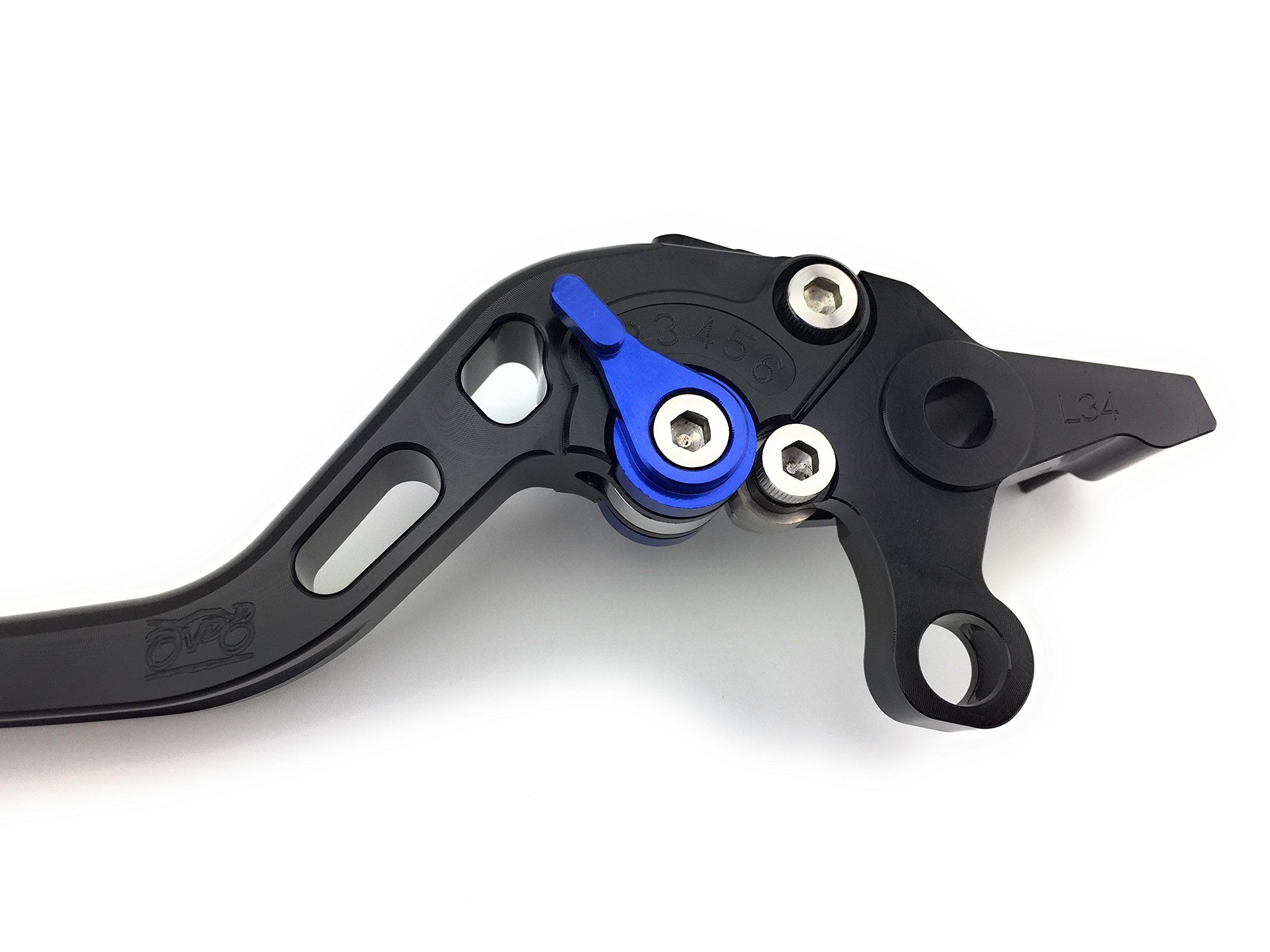 avdb-moto Coppia leve lunghe CNC Compatibile con GSXR 600, GSX-R750 K8 L0 2006 - 2010 (Nero-Blu)