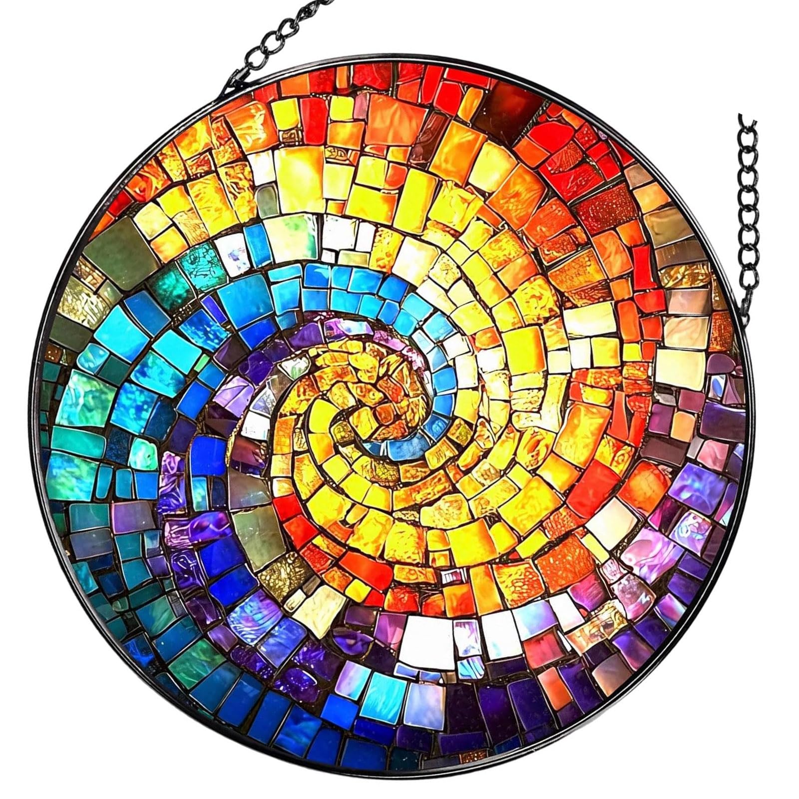 Qusinfc Colorful Sun Catchers Glass Ornament Suitable for Window Gardens Decorating with Colorful Light Reflection Twist Sunlight Reflectors