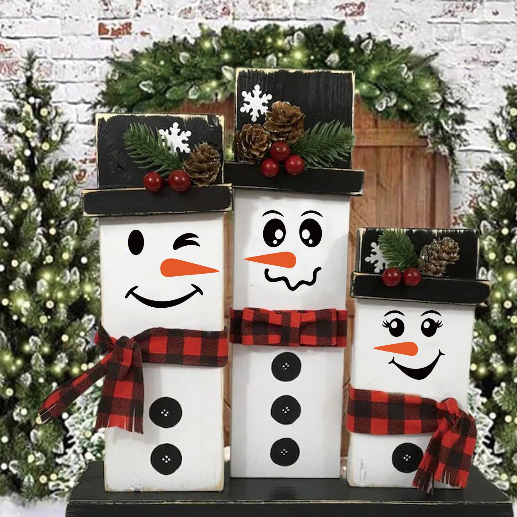 41 PCS Snowman Face Stickers for Crafts Christmas Vinyl Snowman Face Decals for Ornaments Glass Water Bottles Cup Window Wall Christmas Decorations (41Pcs Snowmen Faces)