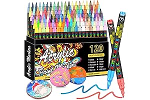 120 Colors Acrylic Paint Pens, Extra Fine Tip Paint Pens for Rock Painting