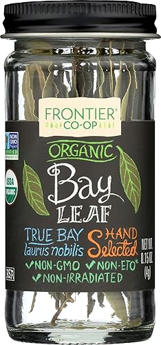 Frontier Hierba Orgánica Hoja de Bahía, 0.15 oz