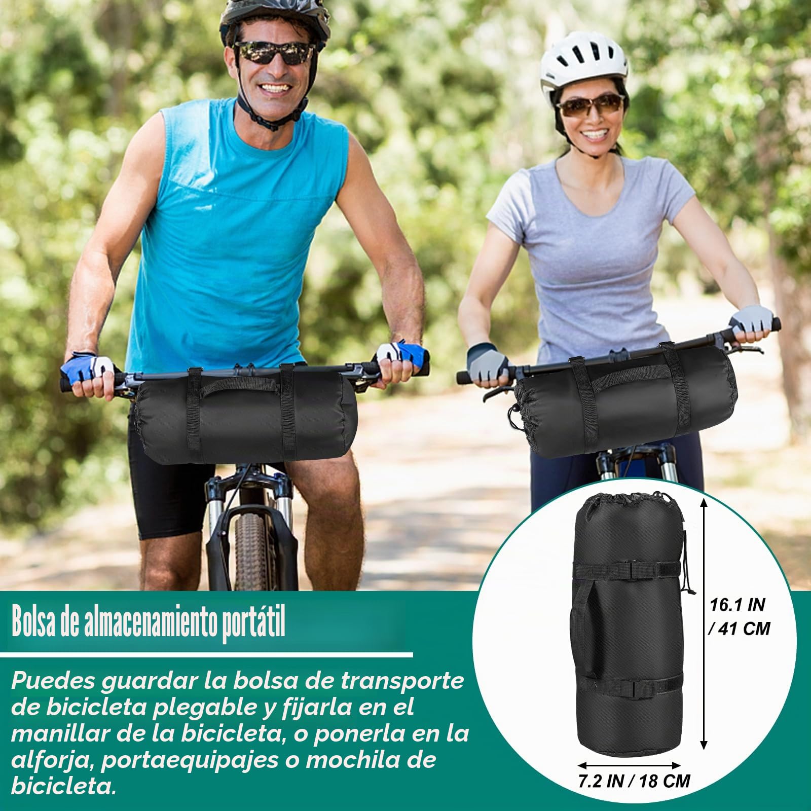 Bolsa de viaje para bicicleta de montaña de 26 pulgadas a 29 pulgadas para avión, estuche de bicicleta MTB de 840D resistente con fuerte cinta para vuelos de viaje aéreo impermeable, bolsa de