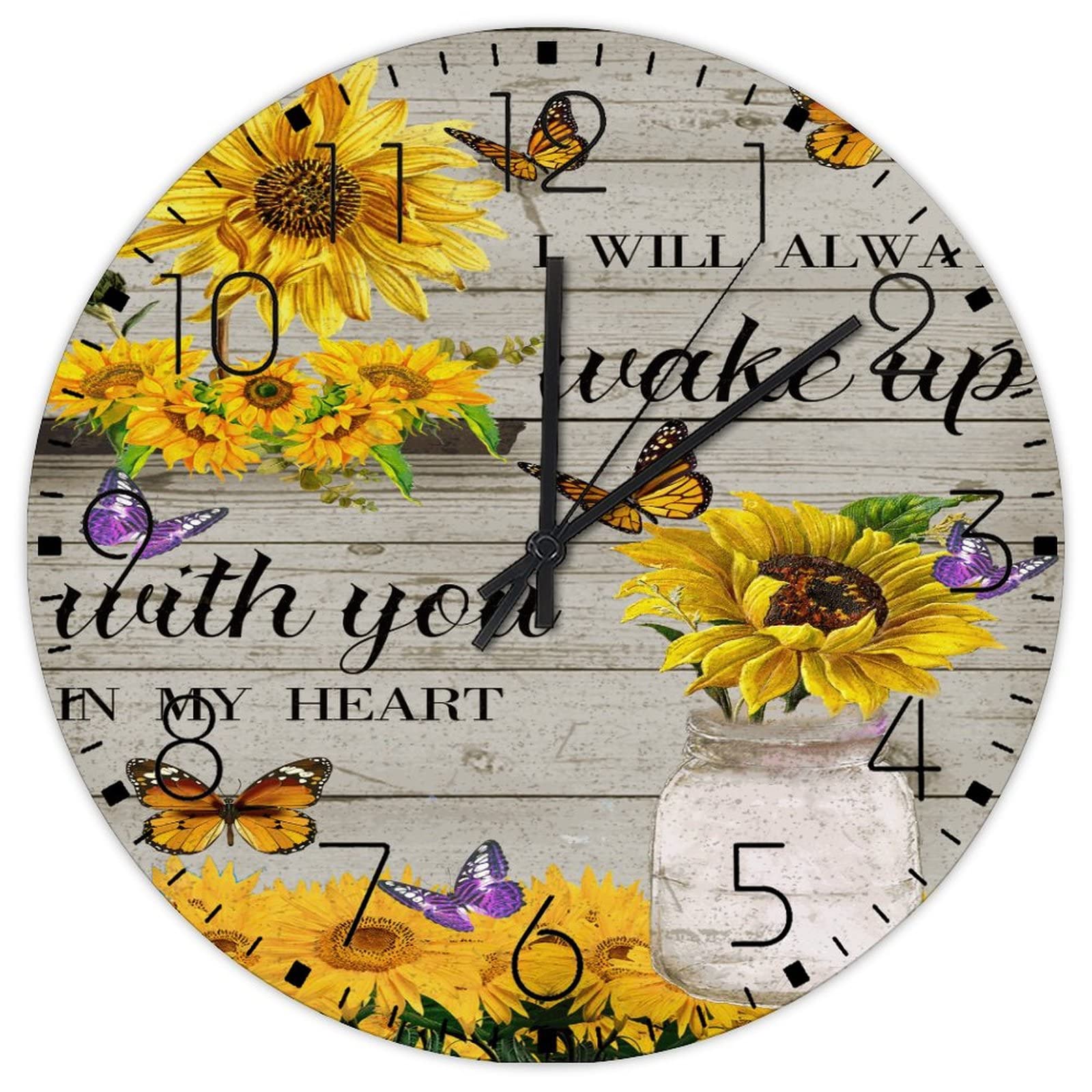 Horloge murale en bois avec citation romantique pour décorer votre chambre de couple