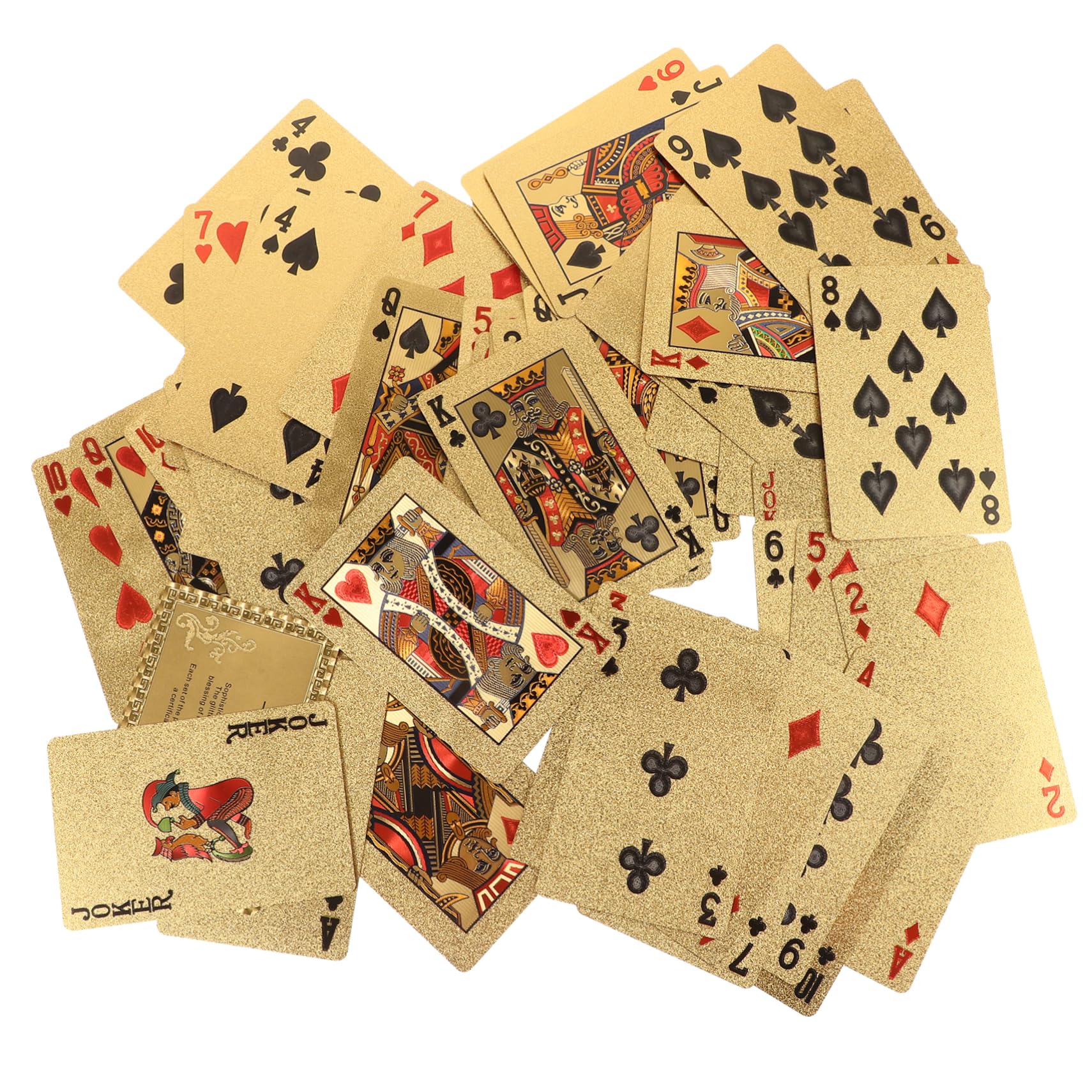 Alasum 4confezioni Poker Placcate Impermeabili Per e Intrattenimento Design e Resistente Divertimento Per Età