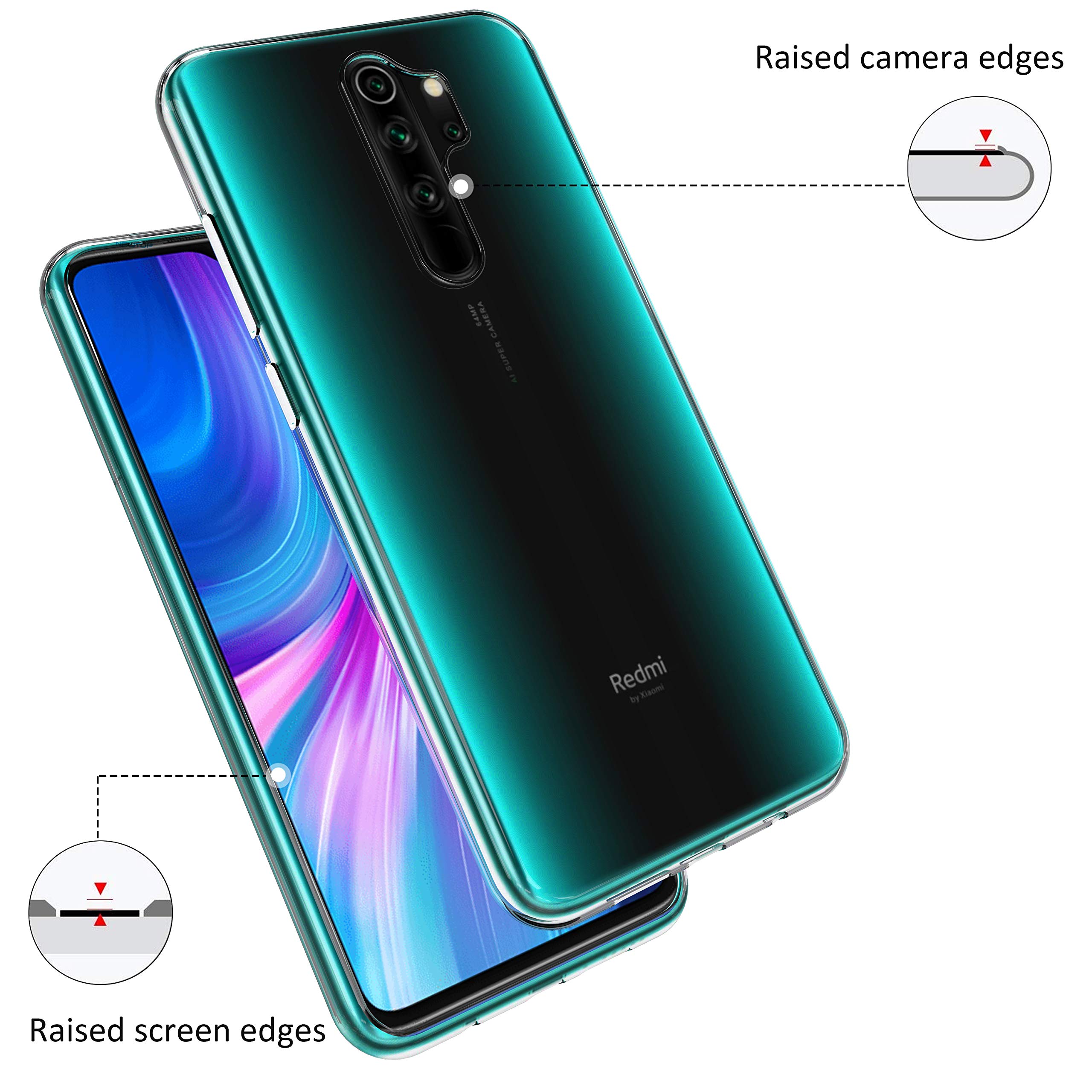 Custodia N NEWTOP Per Xiaomi Redmi Note 8 PRO - Cover Sottile In TPU Gel Silicone, Rosa, Flessibile E Leggera - 3