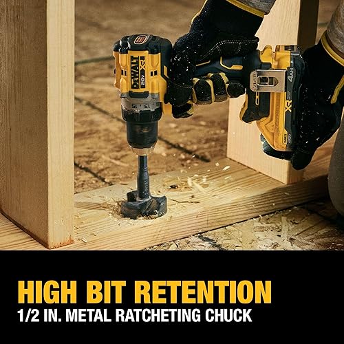 Miniatura 10 de DEWALT - Kit de destornillador inalámbrico sin escobillas de 20 V MAX XR de 12 pulgada con baterías y cargador DEWALT POWERPACK (DCD801QQ2)