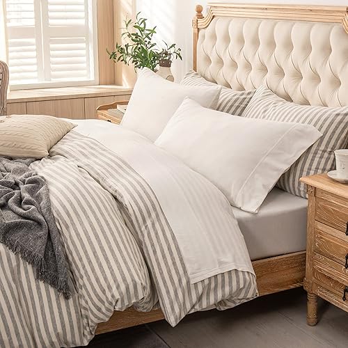 Miniatura 6 de PURE ERA Sábana encimera de punto jersey 100% algodón súper suave, cómoda, transpirable (1 paquete, King, blanco hueso)