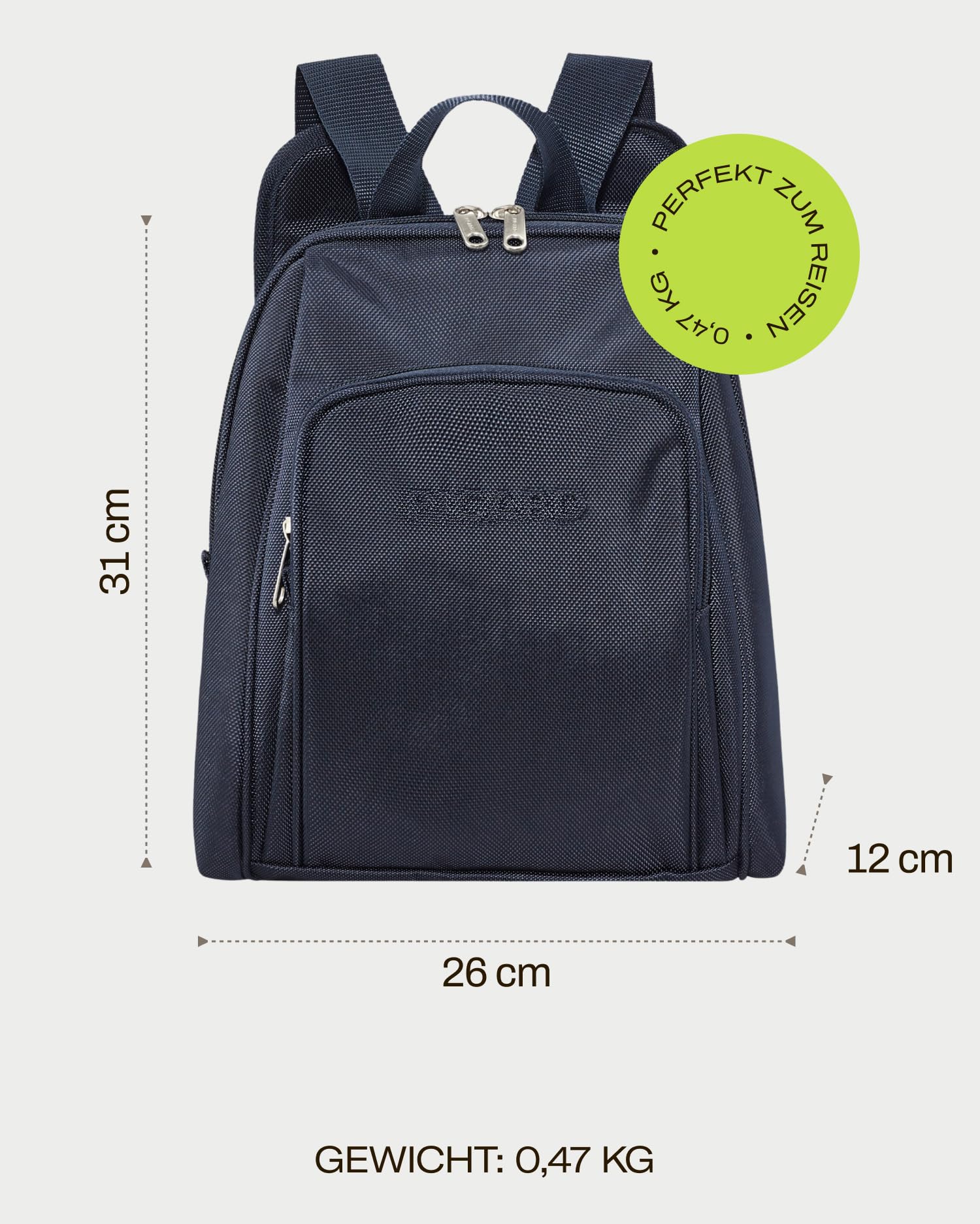 Picard Rucksack Damen Hitec | Tagesrucksack aus Nylon mit Reißverschluss & gepolsterten Schulterriemen | Sportlich, Modern, Alltag & Business-tauglich | Damen-Rucksackhandtaschen