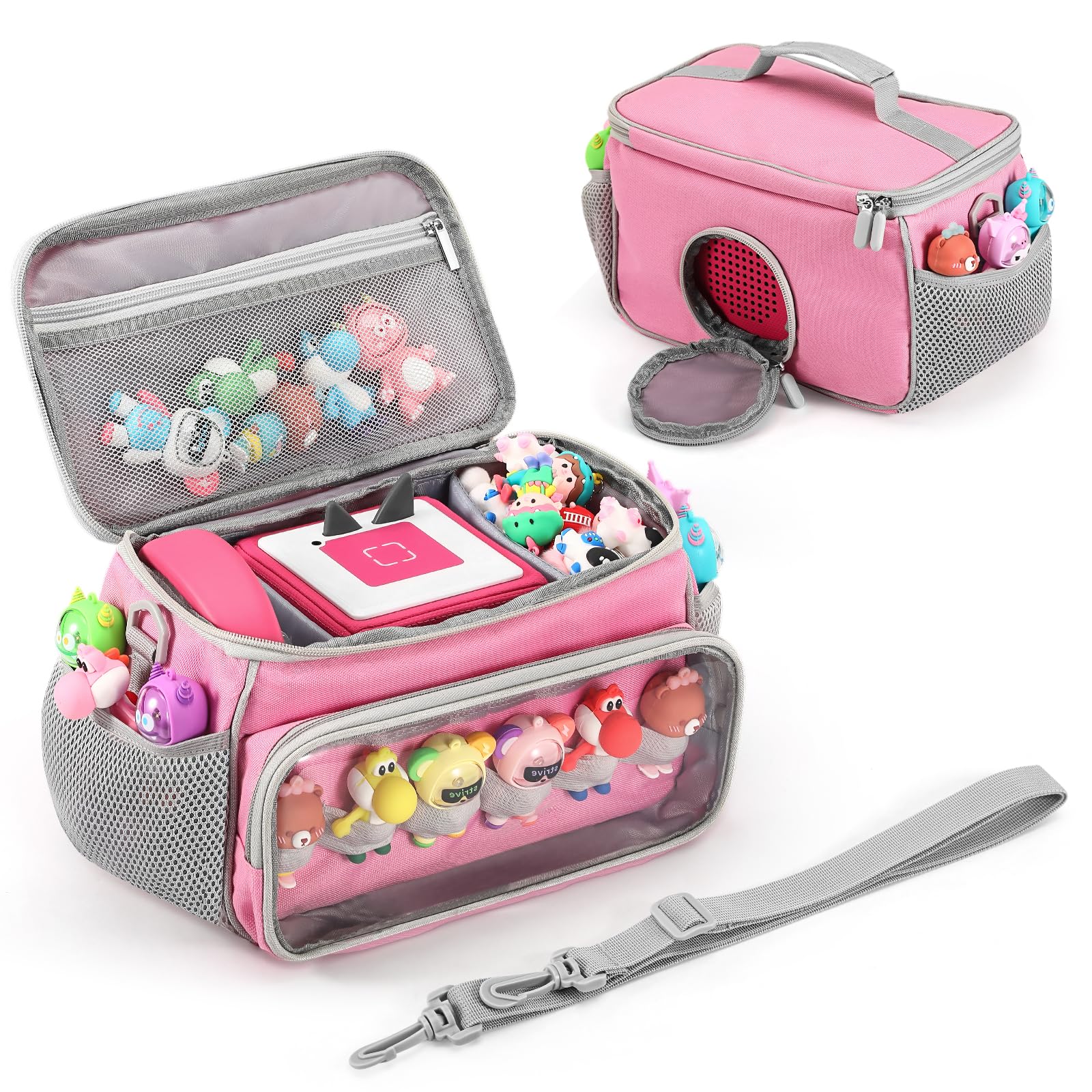 PISOSN Portable Carrying Case Compatible with Toniebox Starter Set and Tonies Figurines, Storage Musical Toy Carrying Bag for Toniebox 2 & Accessories