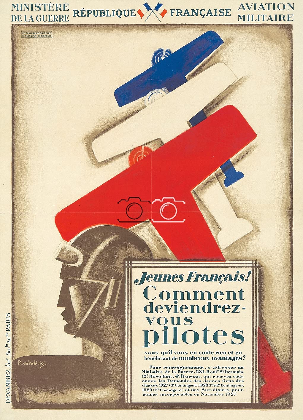 Herbé ™ ARMéE Aviation Militaire Rofd-Poster/Reproduction HQ 60x80cm d'une Affiche Vintage