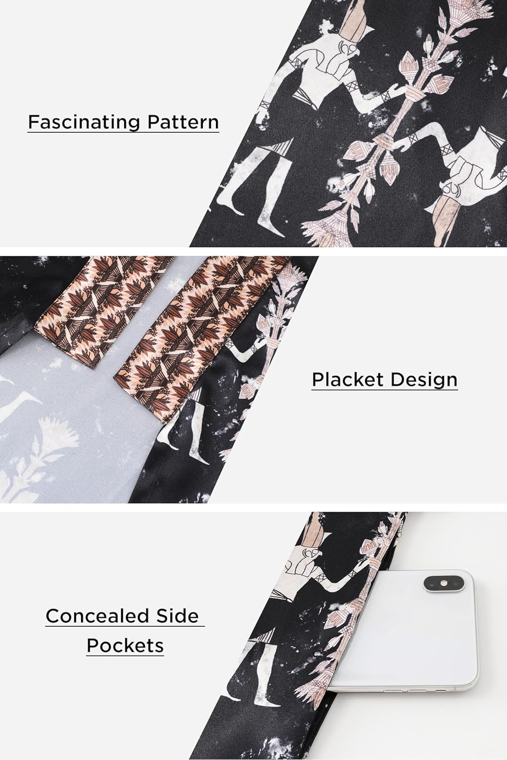 PRODESIGN Mens Satin Kimono Robe - Long Silky Sleepwear Nightgown Egyptian Bathrobe Dressing Gown Cardigan Beach Cover Up - Image 6