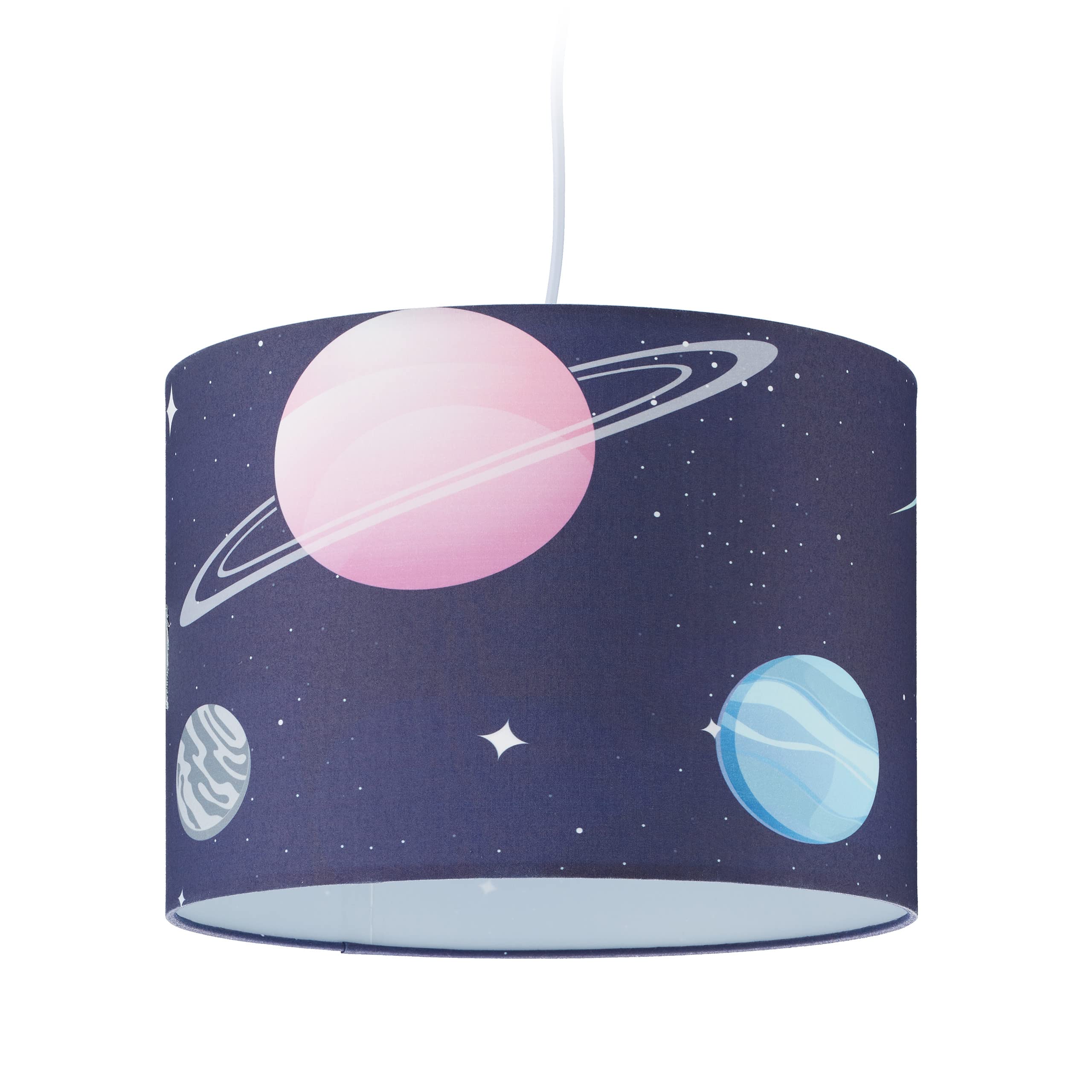 Lampe à suspension enfant pour rassurer la nuit avec son motif planètes