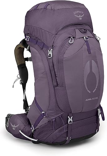 Osprey Aura AG 65L Mochila de mochilero para mujer, morado encantamiento, talla ML