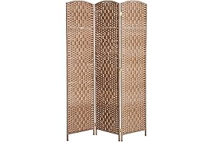 HOMCOM Room Divider 3 Panels Folding Privacy Screen