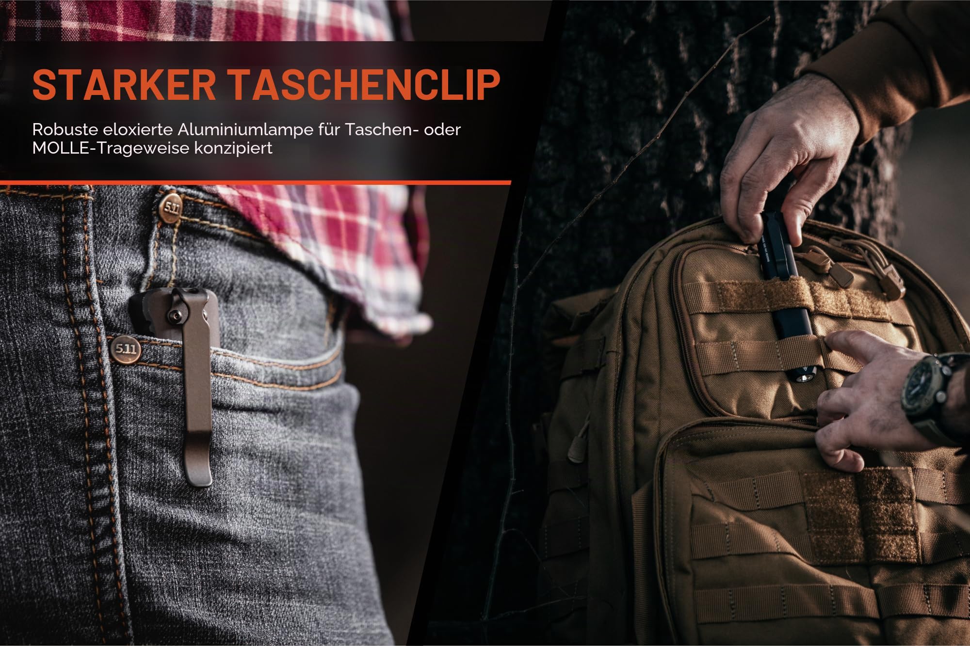 Streamlight 88811 Wedge 300-Lumen LED Taschenlampe USB-C Wiederaufladbar, inkl. Kabel & Lanyard, Kojote