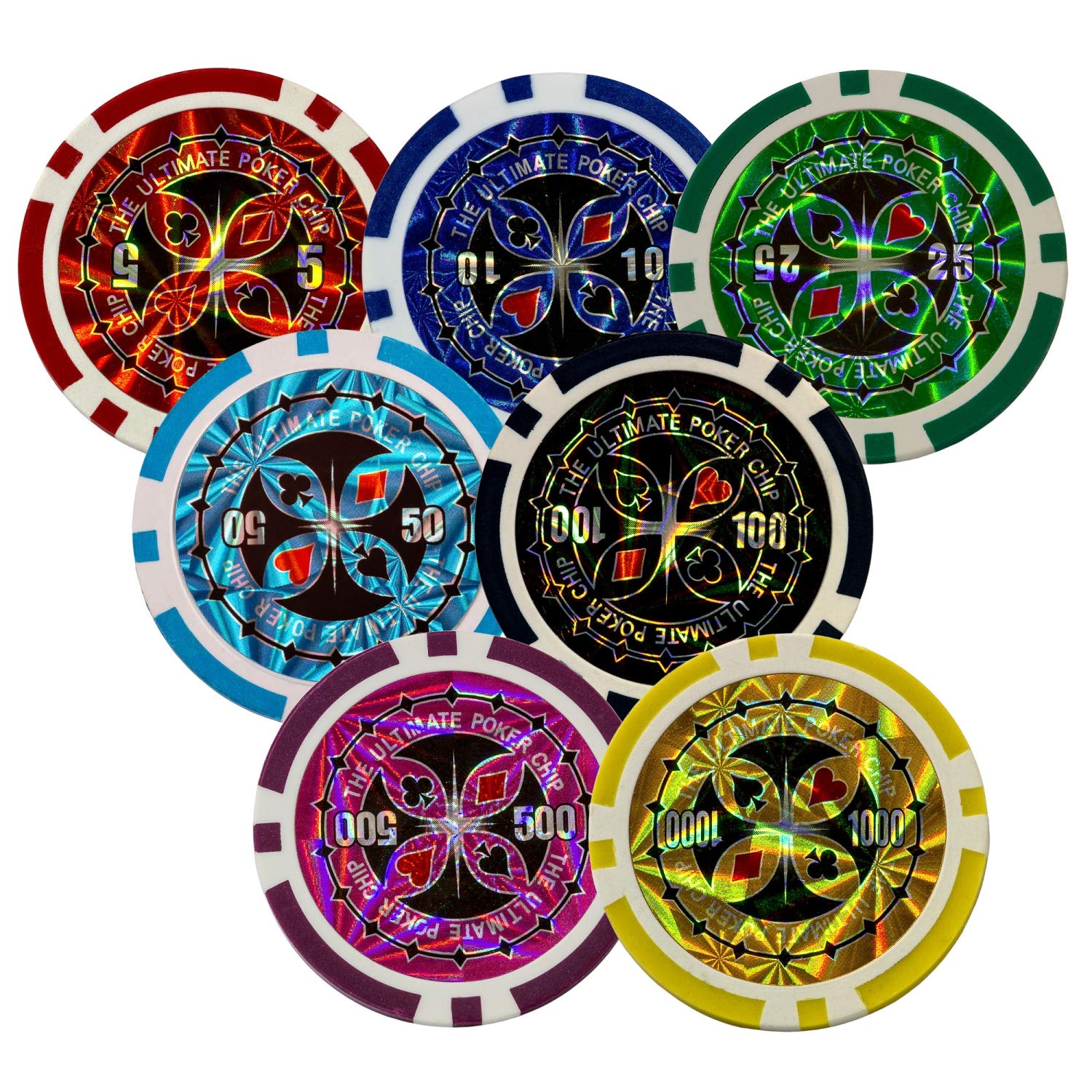 GAMES PLANET Ultimate Pokerset Deluxe, 300er BZW. 600er Edition, 12 Gramm METALLKERN Laserchips, Poker Decks, Alu Pokerkoffer, Kartenmischer, Kartengeber, Würfel, Dealer Button, Pokerchips, Jetons