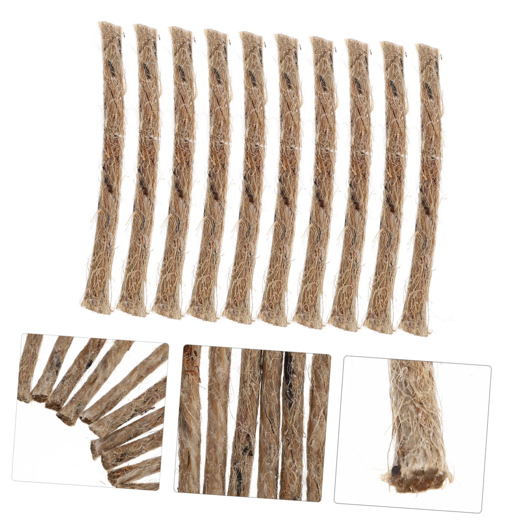 Totority Camping Fire Starter 20pcs Rope Weatherproof for Rain Snow Outdoor Fire Tool