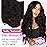 REECHO Clip in Hair Extensions, 20 One Piece Hair Extension Clip in Wefts Long Thick Beach Wavy Natural Soft Synthetic Hairpieces for Women, Black Brown