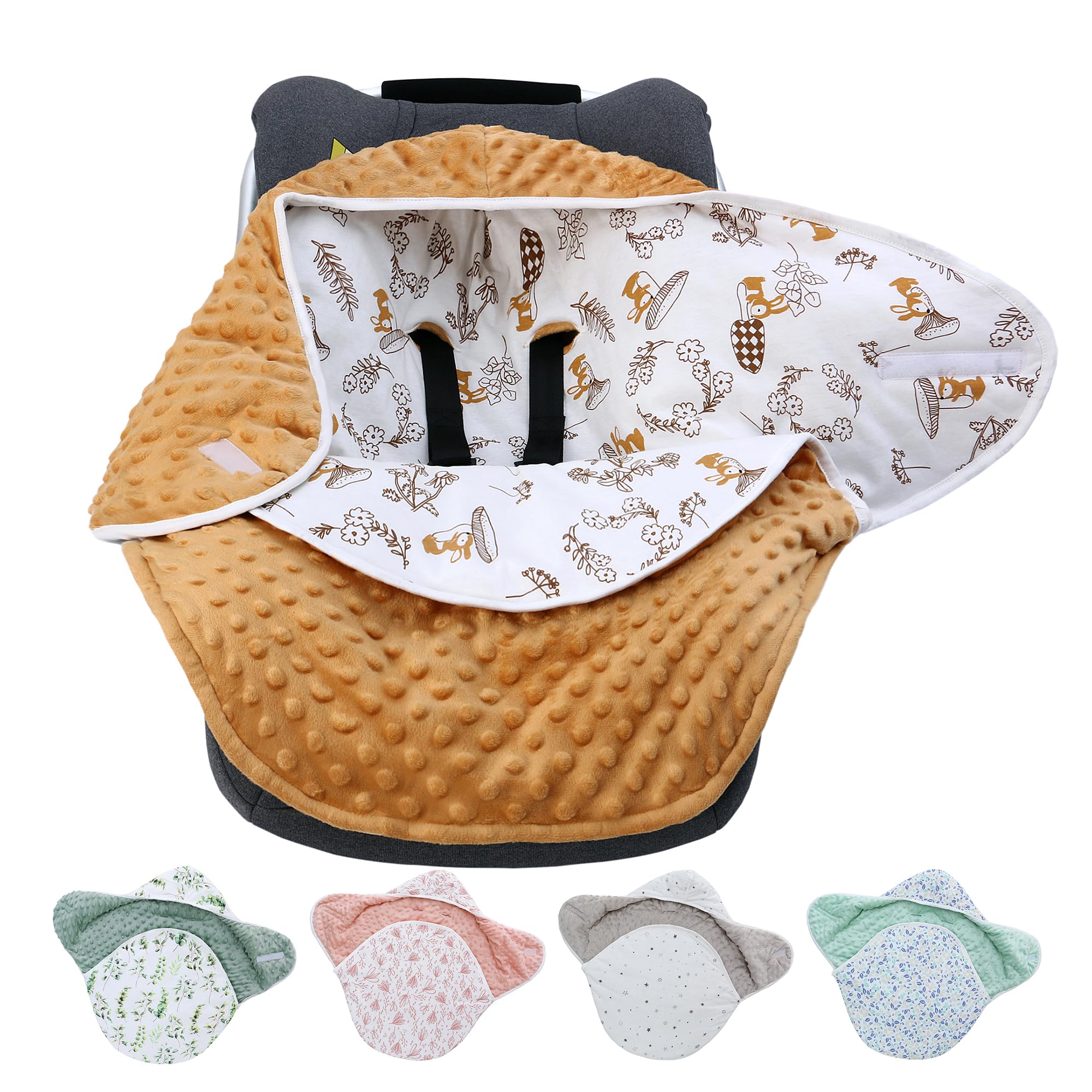 amo nenes Coperta per ovetto invernale passeggino, nanna universale, in cotone, per passeggini, seggiolino auto cintura a 3 punti, 0-12 mesi