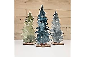 Woodland Centerpieces: Forest Critters Animal Cutout Shapes (Small Trees, Pack of 3)