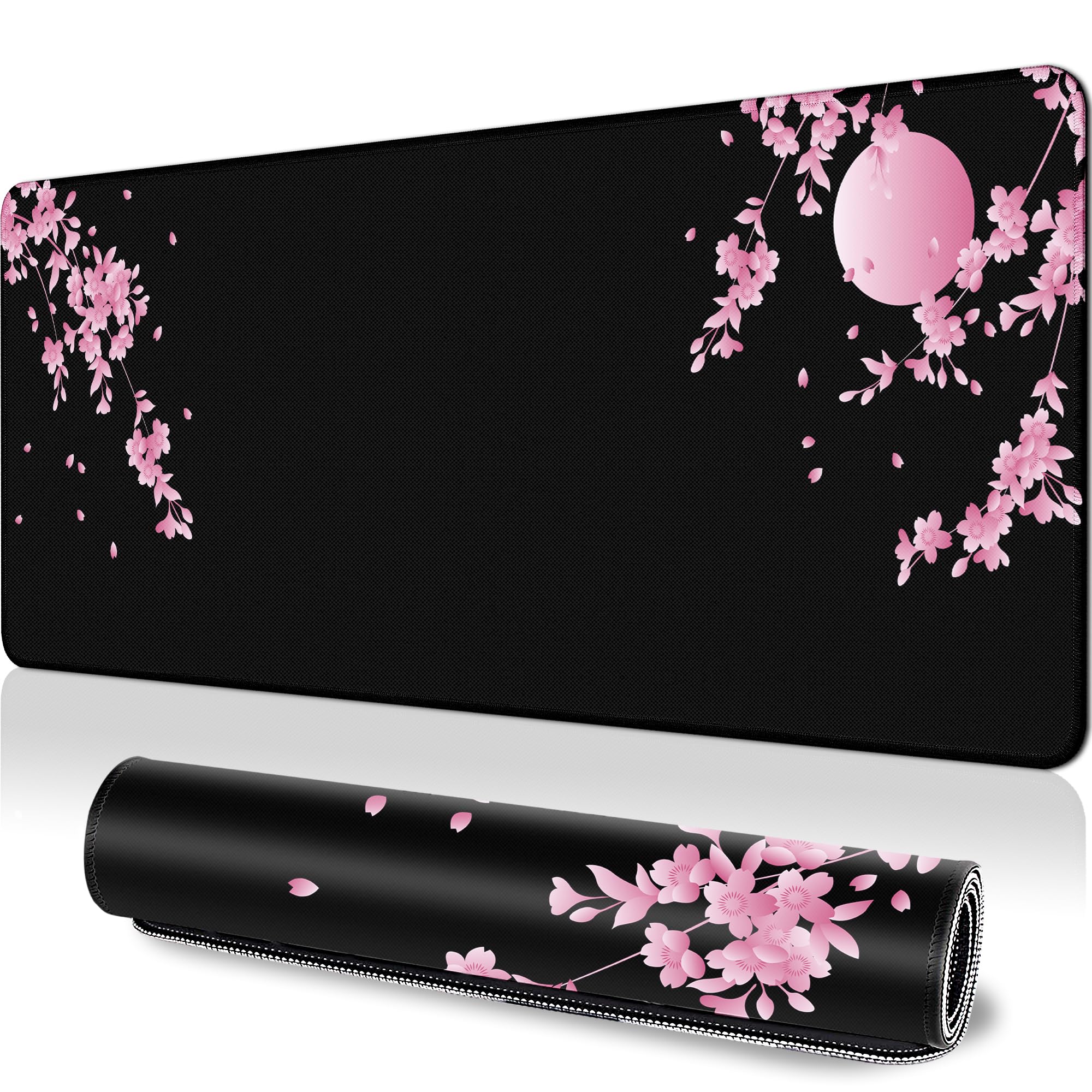 Amazon.com : Japanese Cherry Blossom Gaming Mouse Pad XL, Black