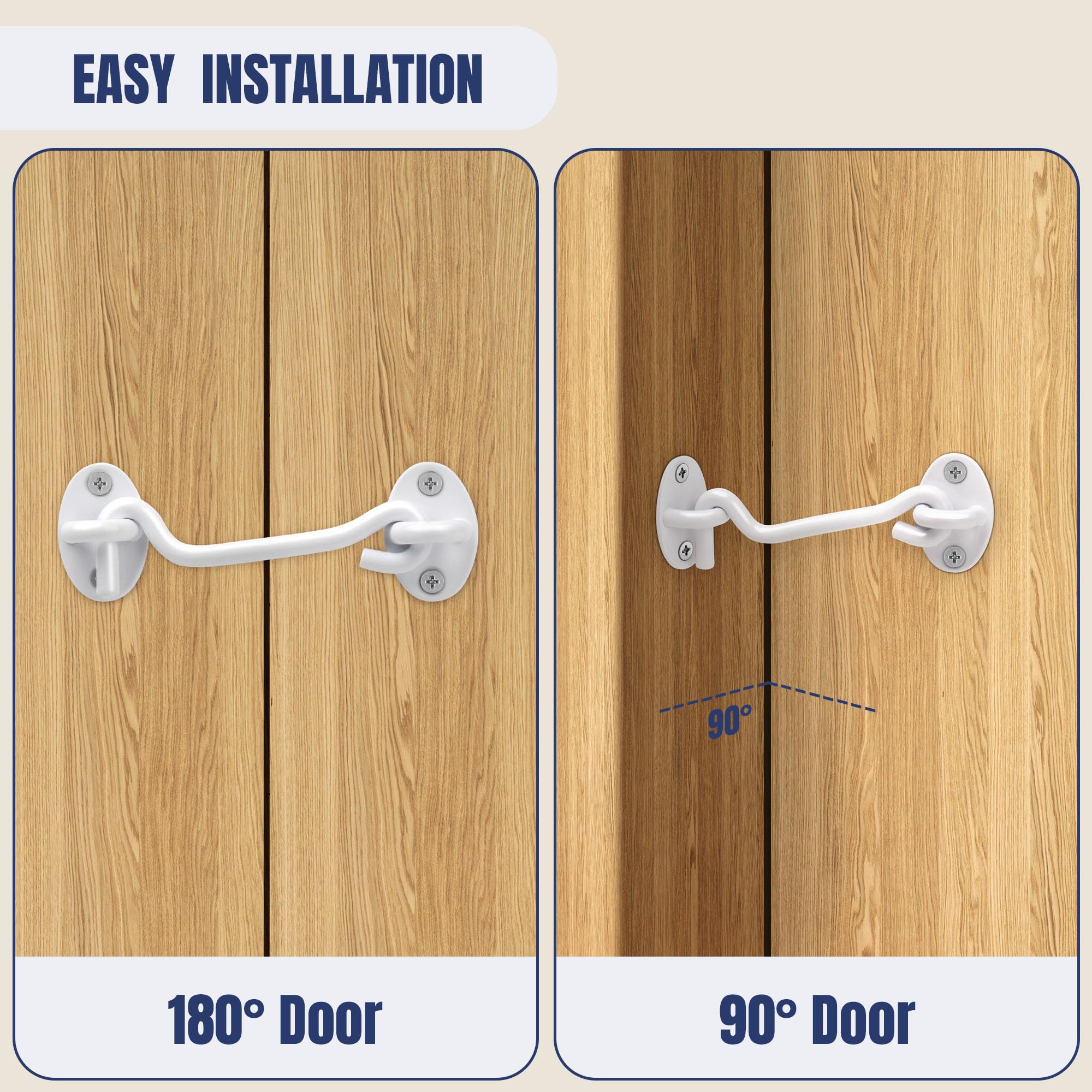 Snapklik.com : Privacy Hook And Eye Latch, 4 Inch Heavy Duty Barn Door ...