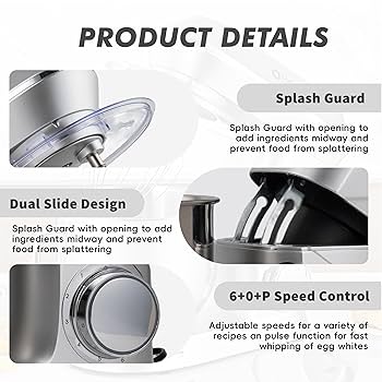 モダニストキュイジーヌ Amazon.com: Kitchen in the box Stand Mixer, 900W 7.5QT