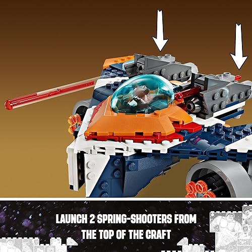 Miniatura 4 de LEGO Marvel Rocket's Warbird vs. Ronan, juguete de nave espacial de superhéroes construible para niños, regalo de Guardianes de la Galaxia para