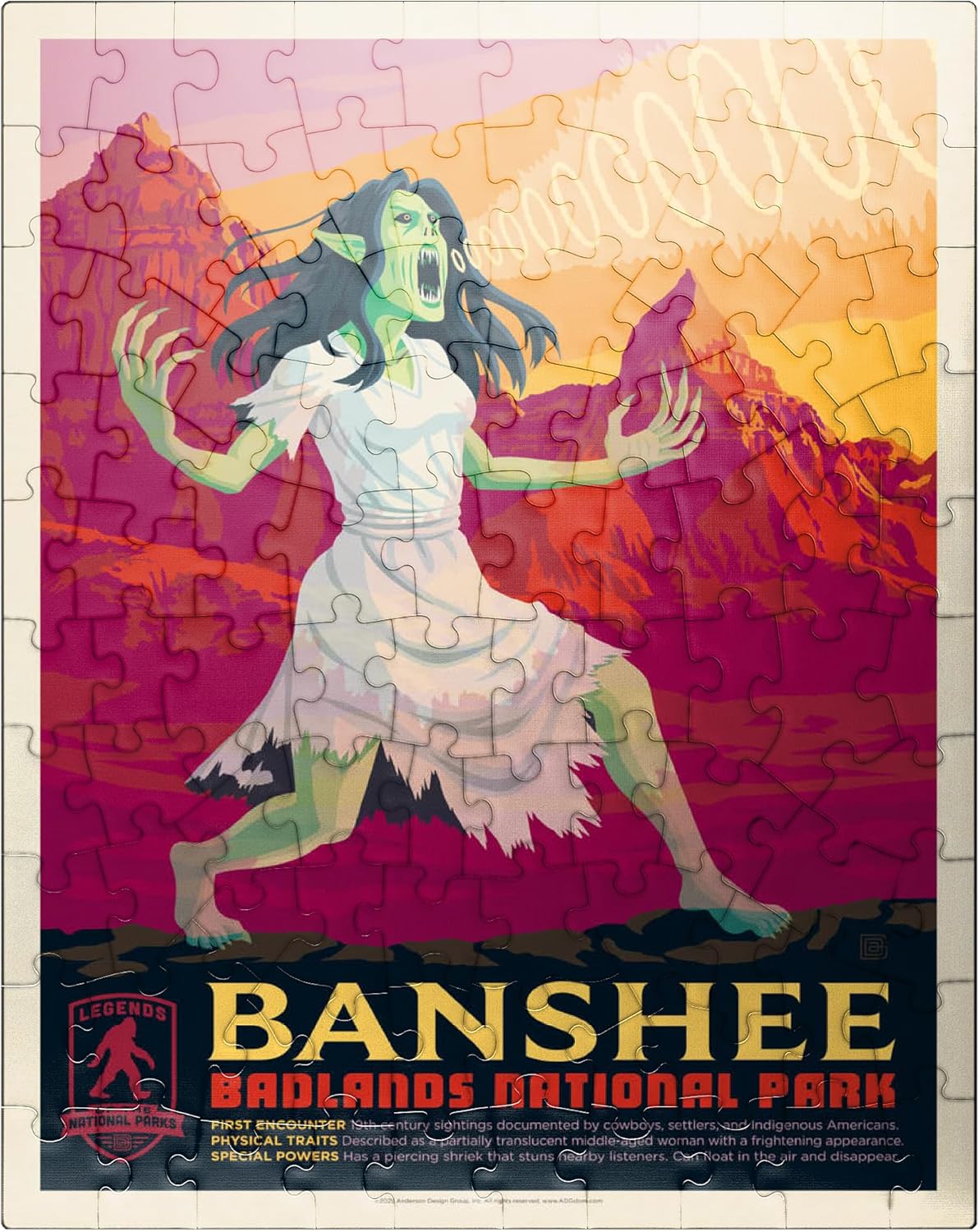 MyPuzzle Legends of The National Parks: Badland's Banshee - Premium 500 Piece Jigsaw Puzzle for Adults