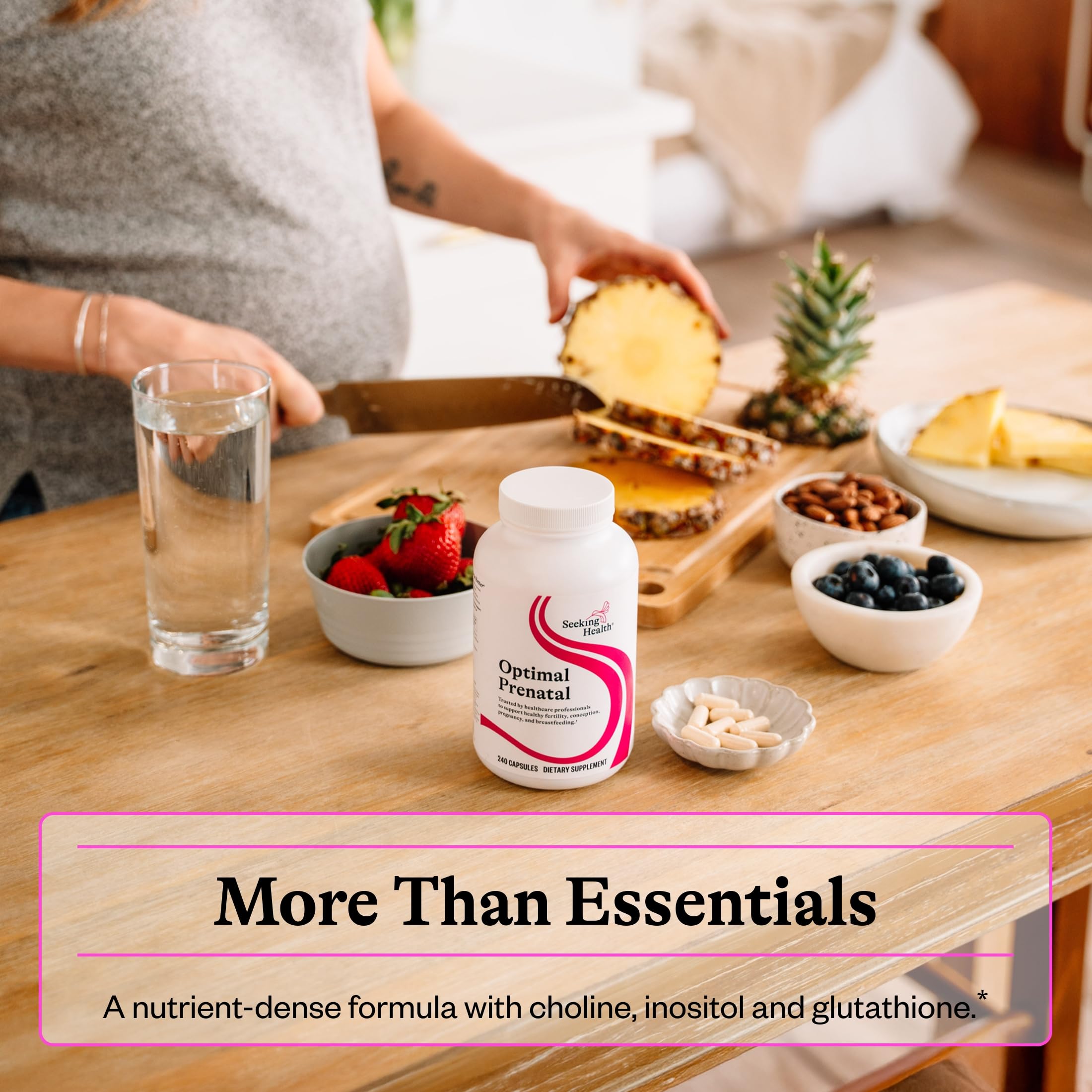 Seeking Health Optimal Prenatal - Supplement with Vitamin B12, L-Methylfolate, & Choline - Vegetarian Supplement to Support Optimal Prenatal Health - 240 Capsules — Amazon image 4
