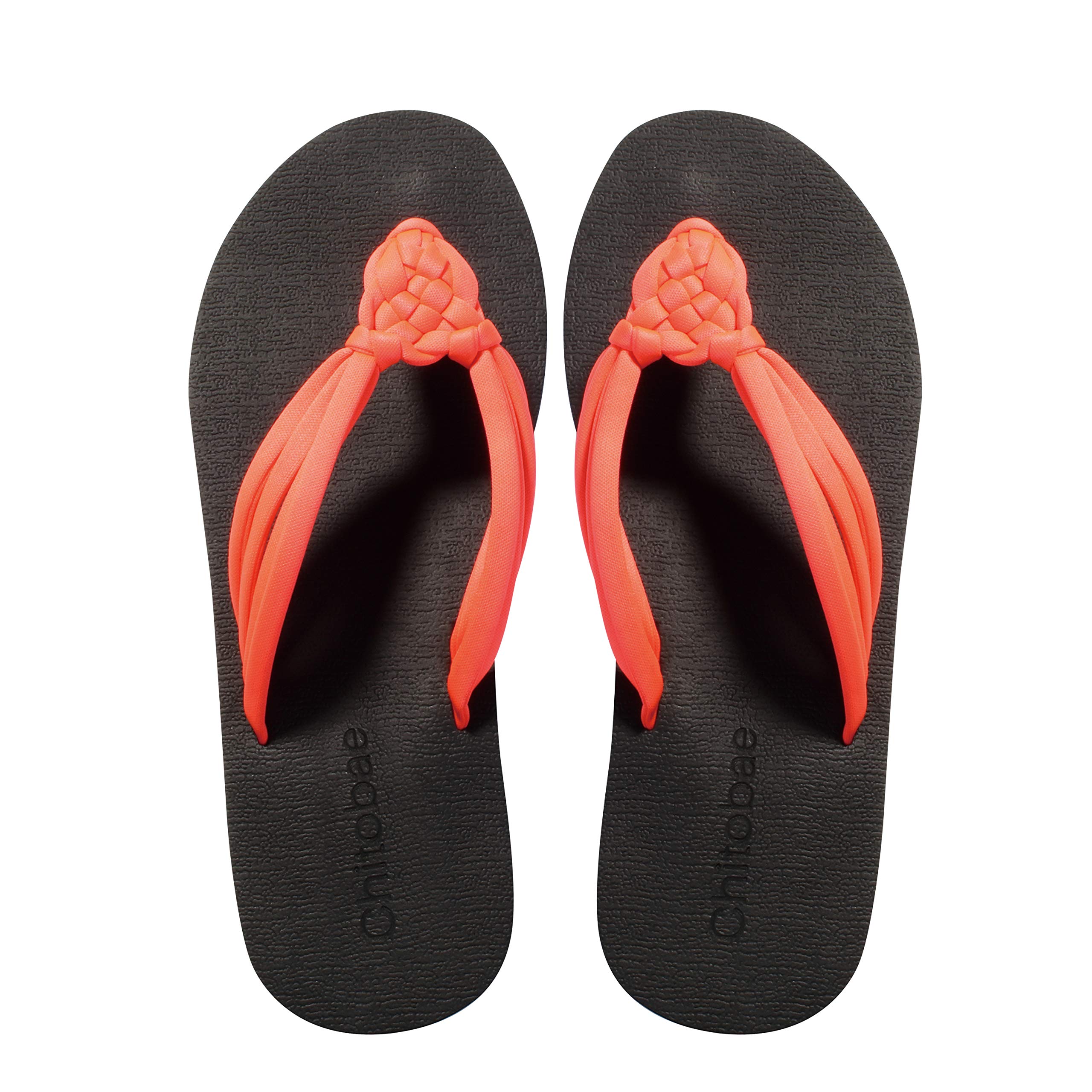 chitobae Flip Flops for Women, Flat Sandals Hand-Braided Slippers with Arch Support for Summer Beach