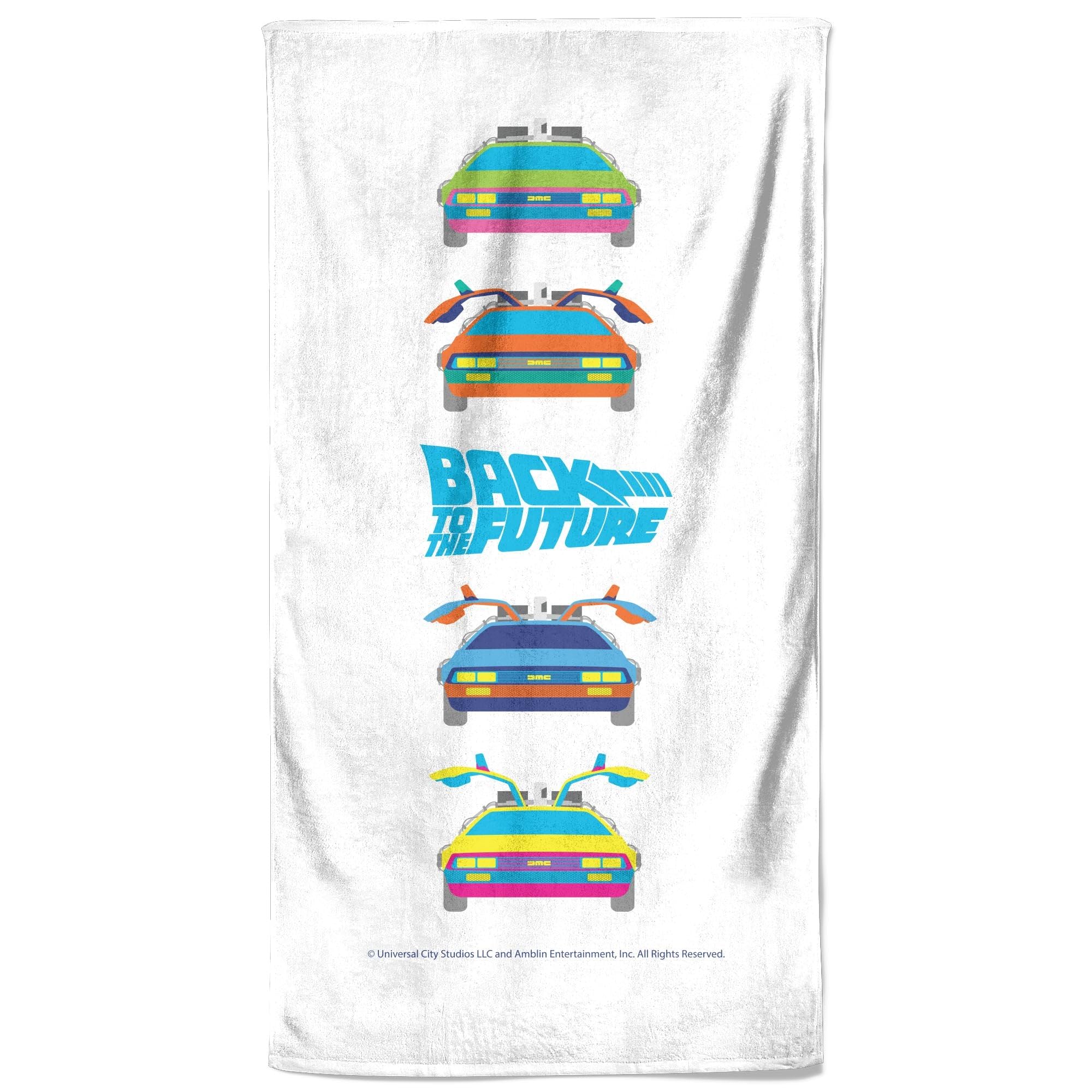 B&Q -  Back To The Future Car Print Beach Towel