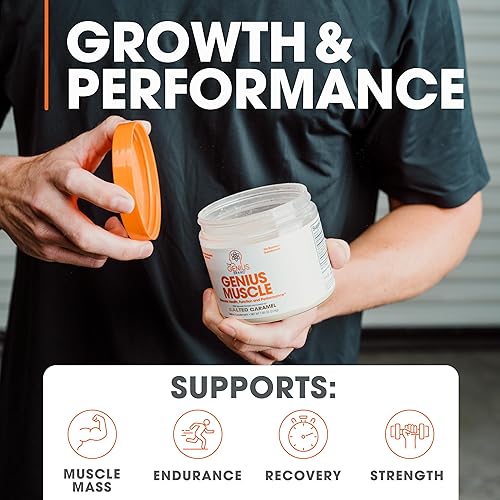 Vista 10 de Genius Muscle Builder - El mejor optimizador de crecimiento anabólico natural para hombres y mujeres. Suplemento de aumento de peso real para un