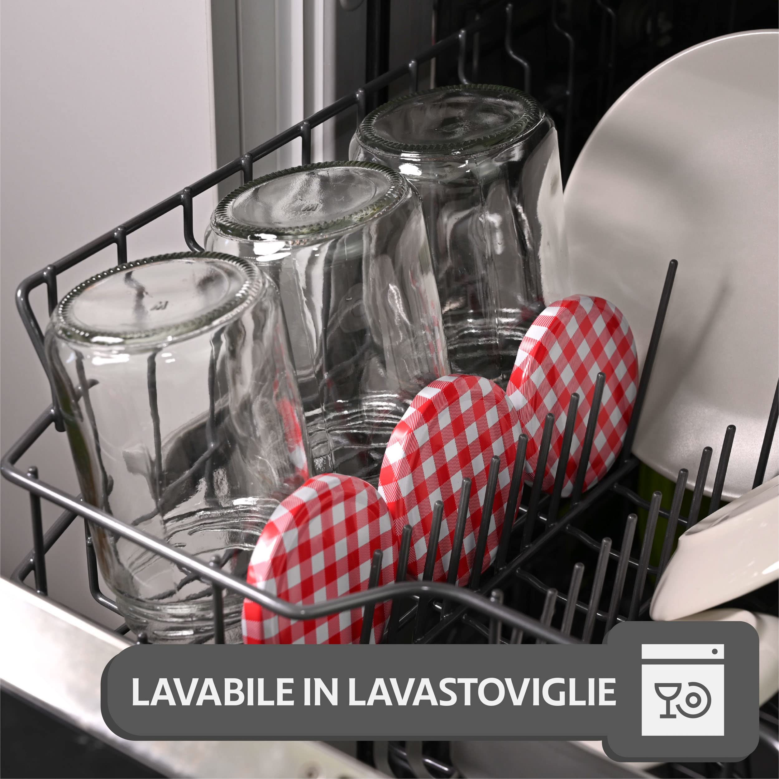 Praknu 12 Barattoli di Vetro per Conserve 500 ml - Con Etichette e Pennarello - Ermetici - Lavabili in Lavastoviglie - Ideali da Regalare