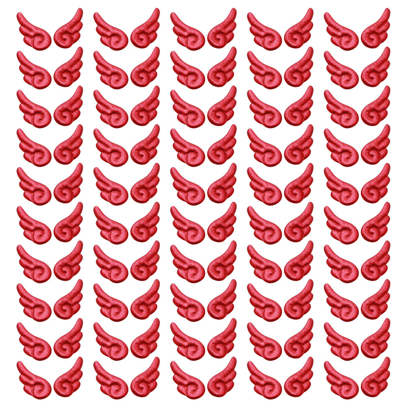 Jazuaiao 100Pcs Multicolored Fabric Wing Appliques Sewing Embellishments for Costume Sewing and Clothing Decoration Costuming Wing Decorations