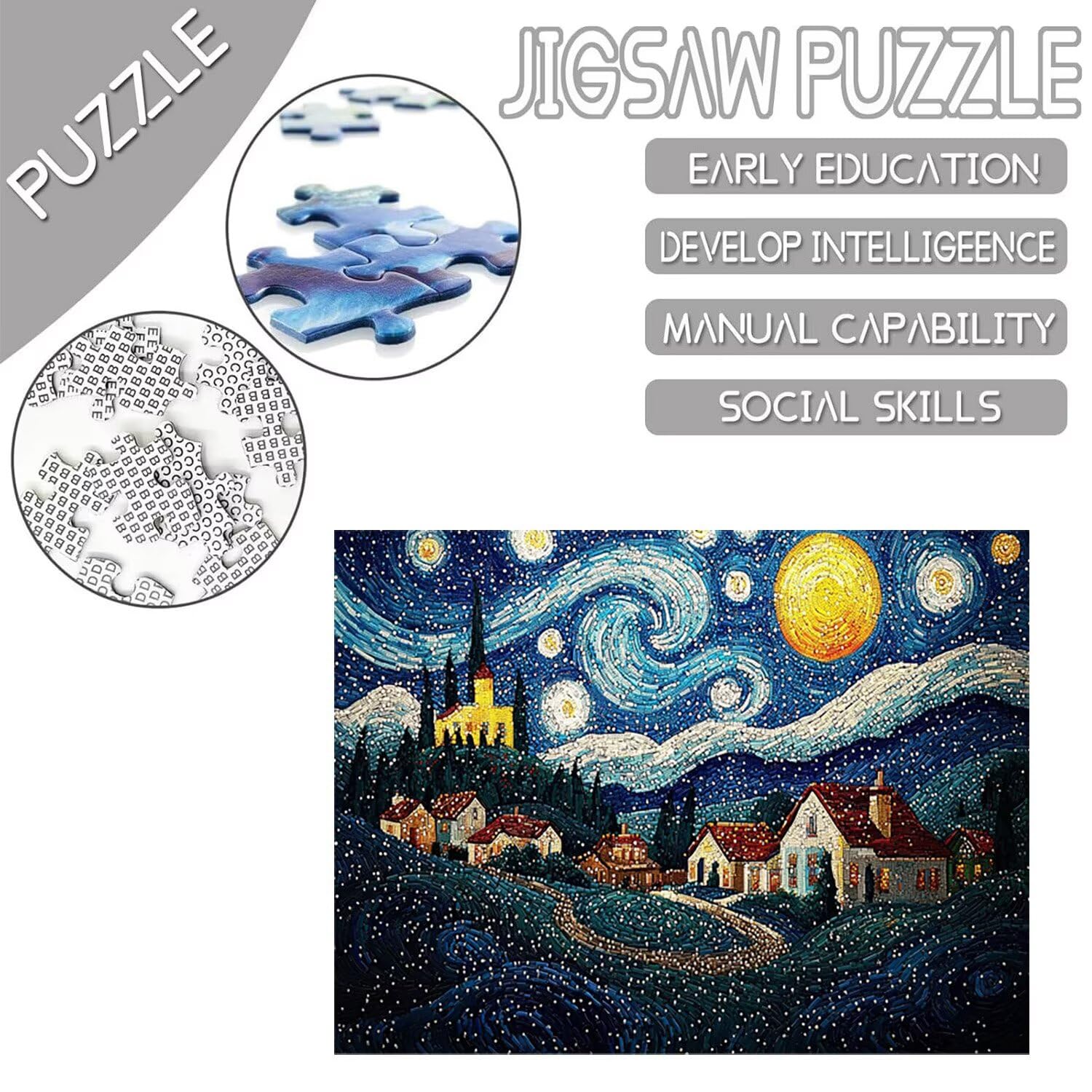 Puzzle de 6000 Piezas Puzzle Adultos 179x105cm Juego Educativo Regalos Rompecabezas para Adultos y niños a Partir de 14 Años, Regalo Creativo para la Relajación - (Star Town) t-876