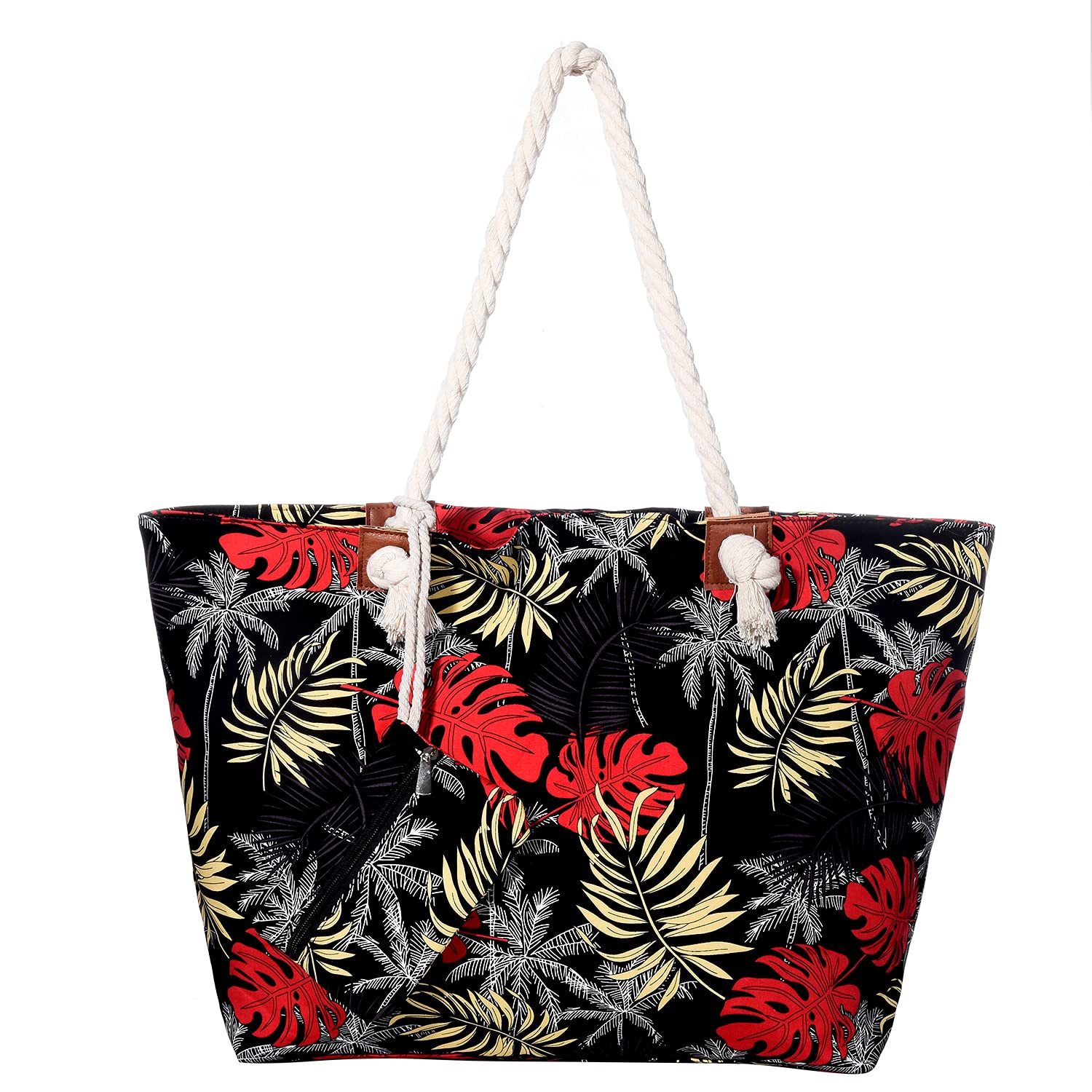 DonDon Grande borsa da spiaggia idrorepellente con cerniera Borsa a tracolla Shopper Sogno del Mare del Sud
