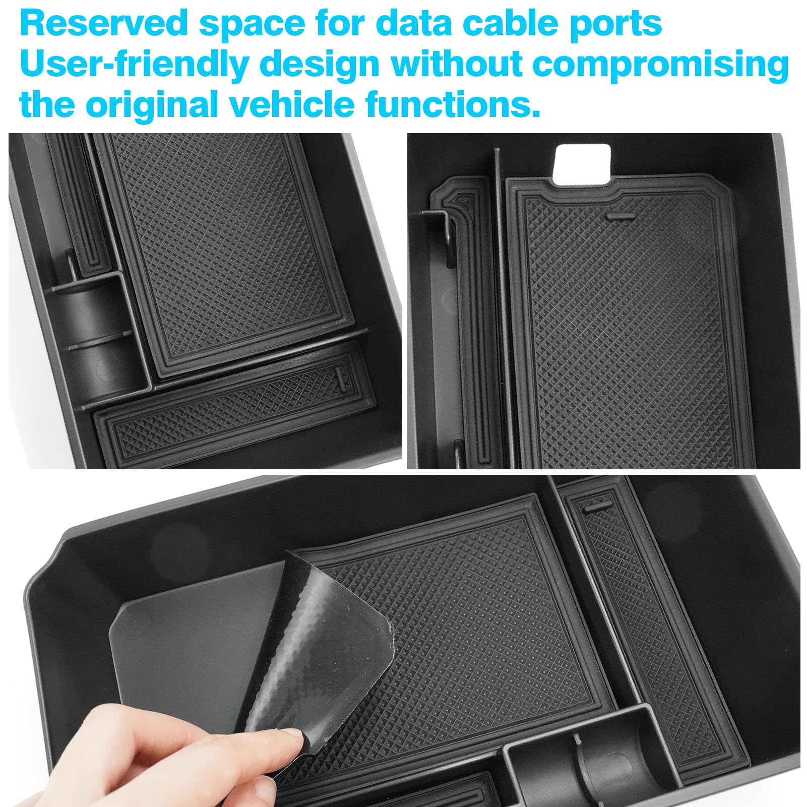 TTCR-II Compatibile con Console Centrale Scatola Portaoggetti Mercedes Benz GLC X254 2023 2024 2025 2026, Braccioli Scatola Portaoggetti GLC Console Bracciolo Organizzatore Accessori Interni X254