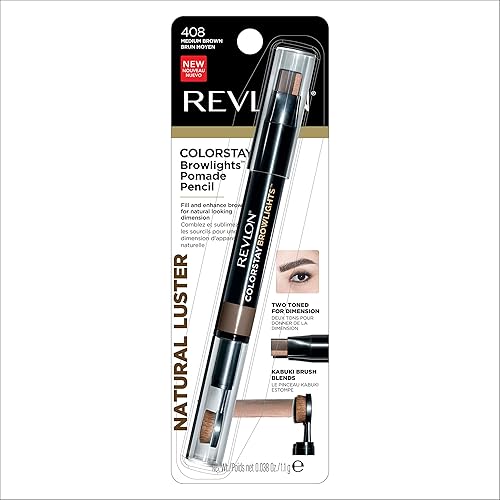 Miniatura 3 de Revlon Colorstay Browlights Pencil, Eyebrow Pencil & Brow Highlighter, Medium Brown, 0.038