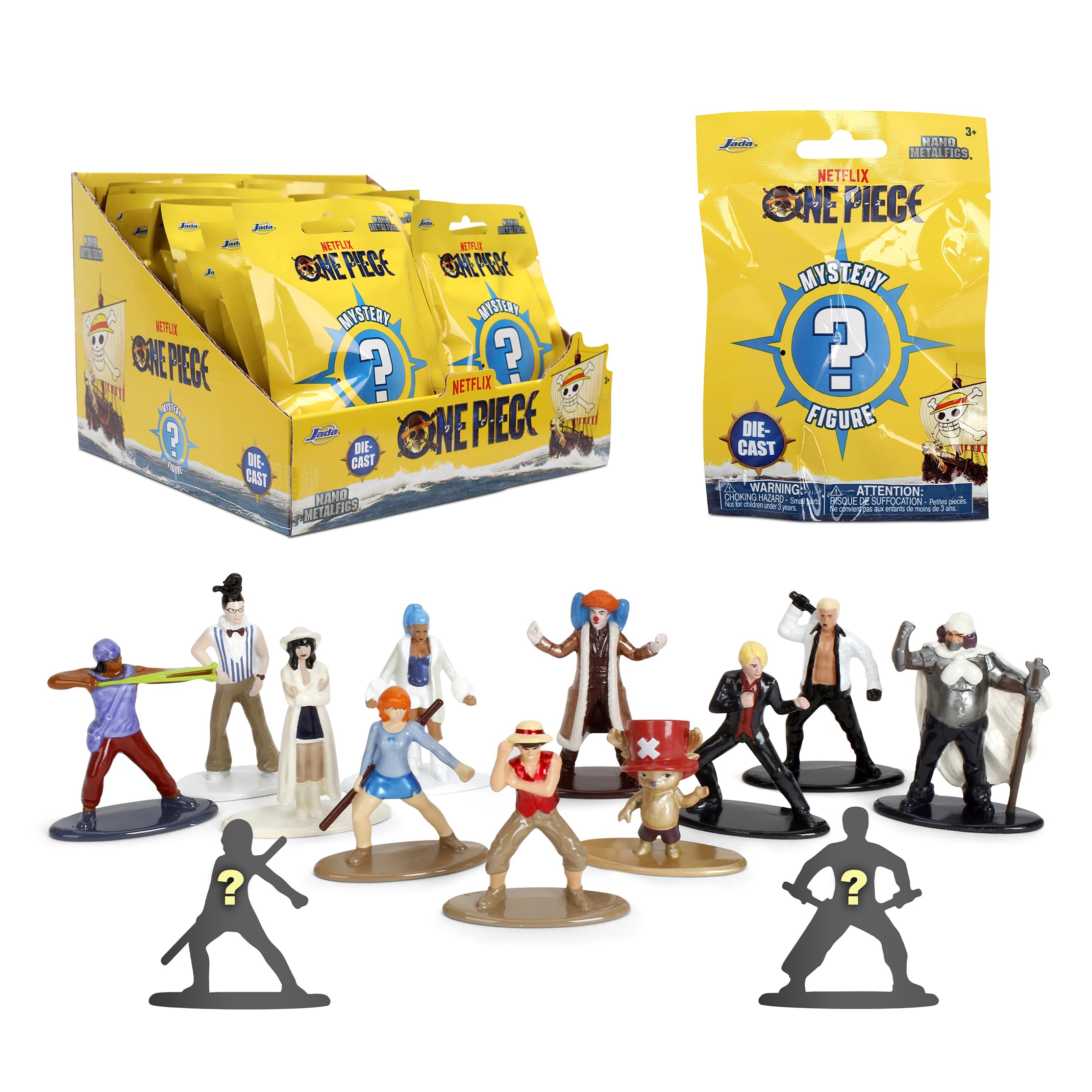 Jada - One Piece Nanofigs Blind Pack - Mini Metal Surprise Figure, 13 Collectible Models, Code 9337285314R00, +3 Years
