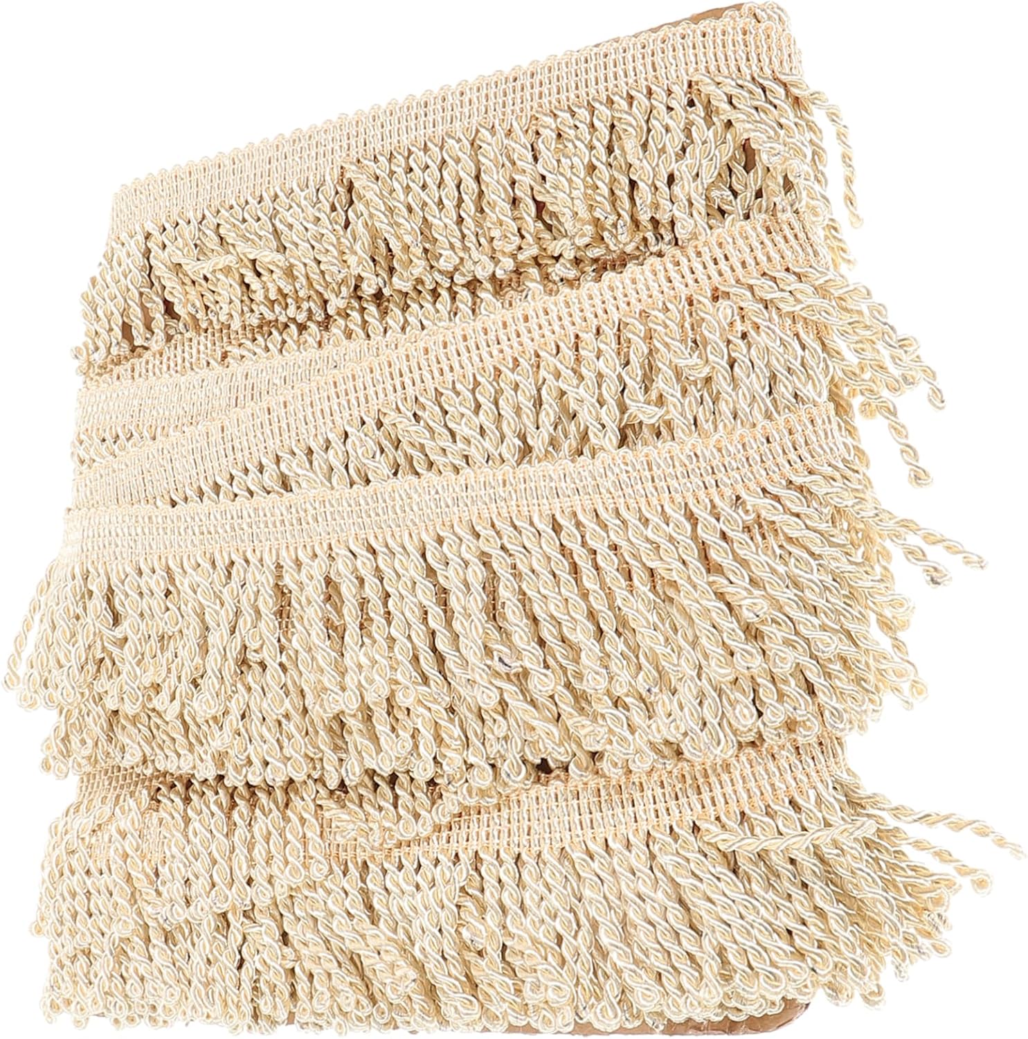 1roll Fringe Trim Elegant Fringed Lace for Curtain and Sofa Decoration Sewing Material Suitable for Home and Tailor Shops Light
