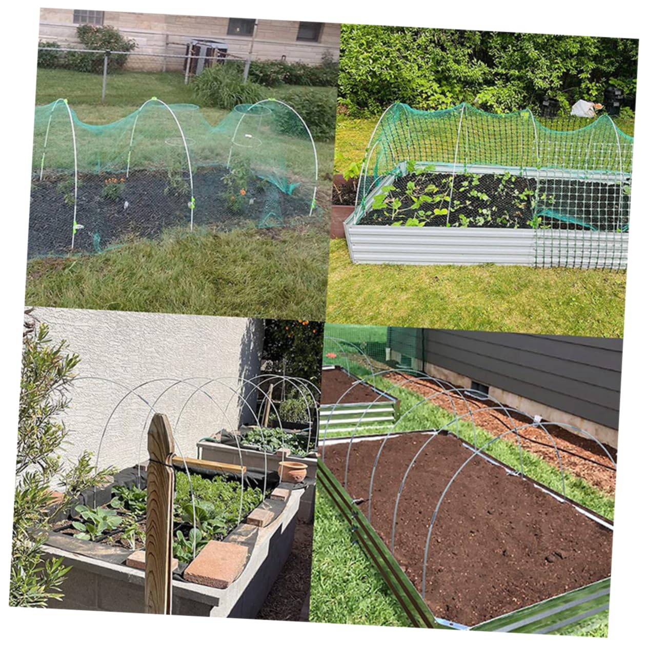 Hemobllo Soportes Metálicos para Invernadero y Marco de Crecimiento para Túnel de Plantación, 6 Piezas M Tamaño, Bastidores Arqueados para Jardín y Protección de Plantas en Exteriores