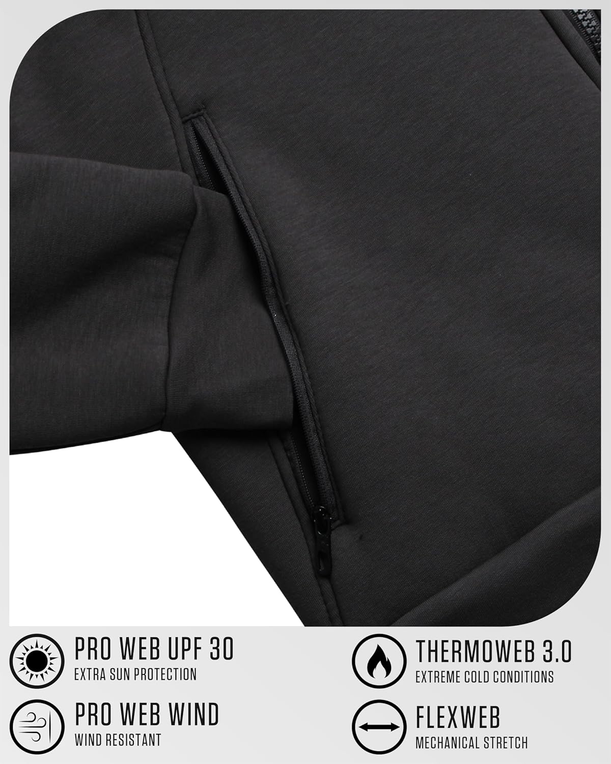 Spyder Mens Zip Up Hoodie Sweatshirt - Heavyweight Sherpa Fleece Lined Soft Extra Warm Cozy Hoodies for Men