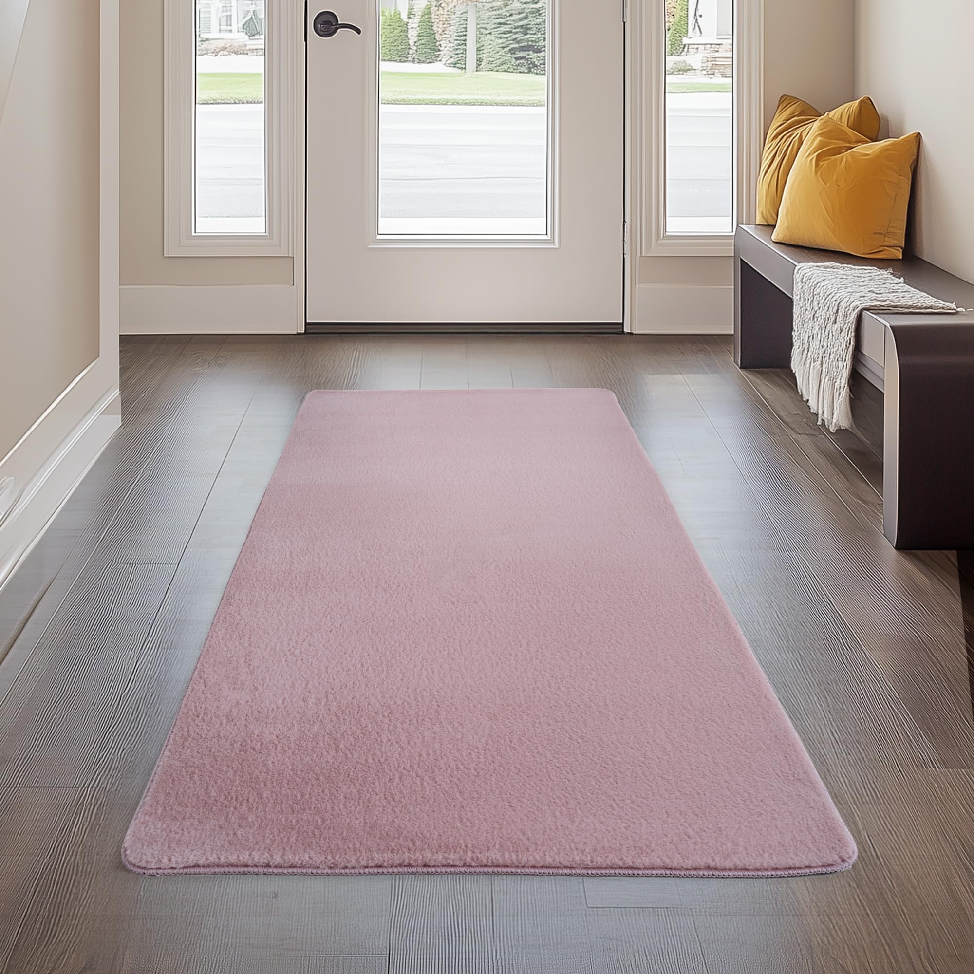 Carpetsale24 Teppich Kurzflor - Rechteckig, Rund & Läufer, waschbarer Rutschfester Teppich, weich, modernes einfarbiges Design für Wohnzimmer, Schlafzimmer, Küche & Kinderzimmer.