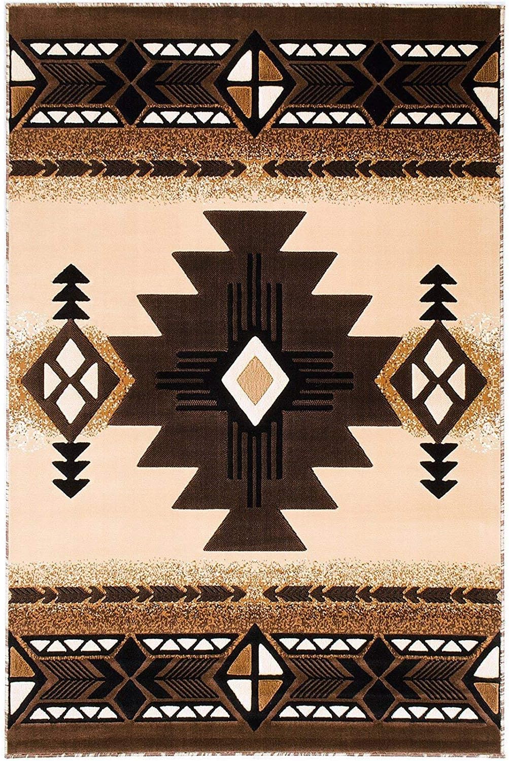Champion Rugs Southwest Native American Navajo Aztec Indian Berber Carpet Area Rug (2 Feet X 3 Feet)