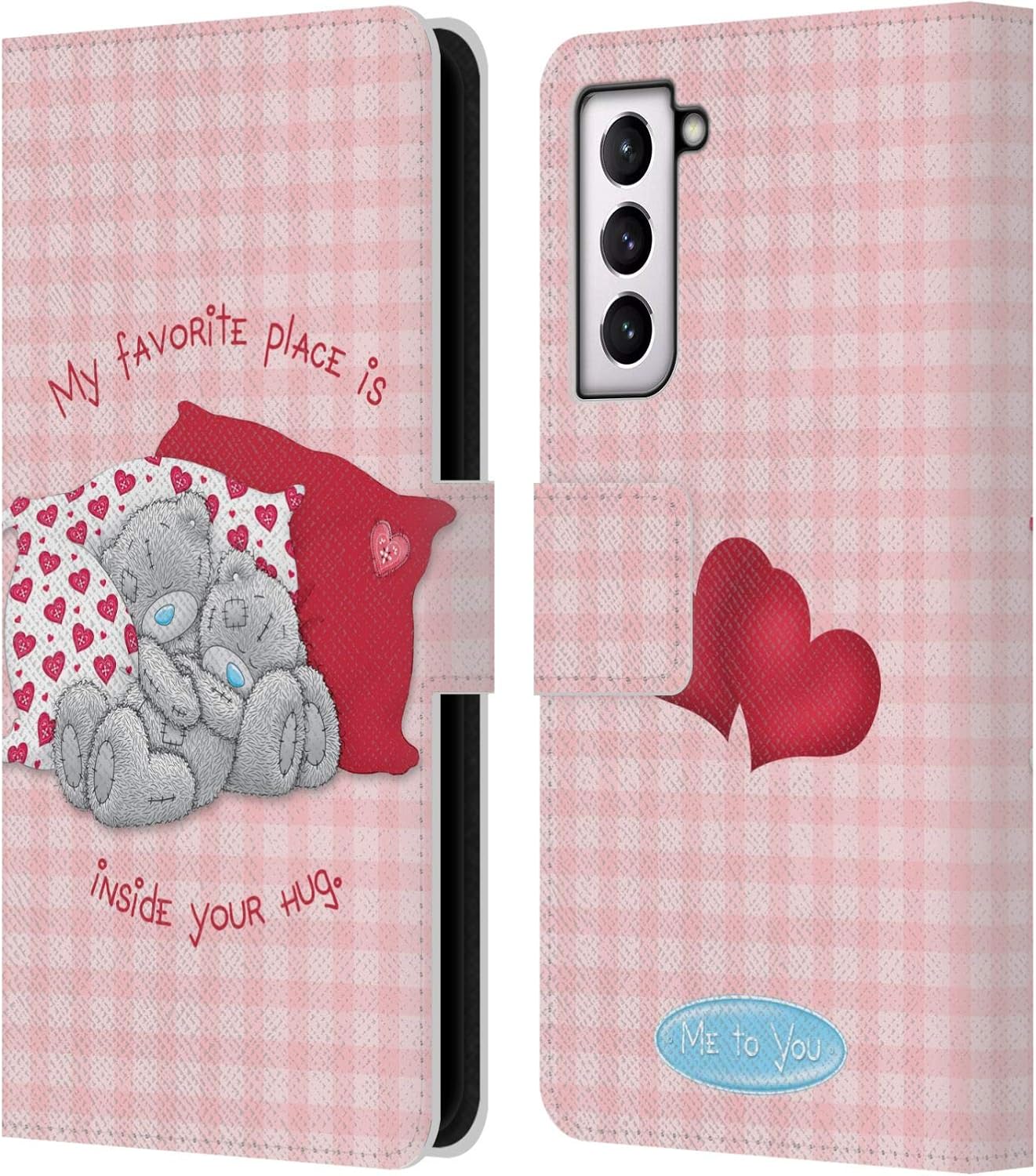 Head Case Designs Officially Licensed Me to You Hug Classic Tatty Teddy Leather Wallet Case Compatible with Samsung Galaxy S21 5G